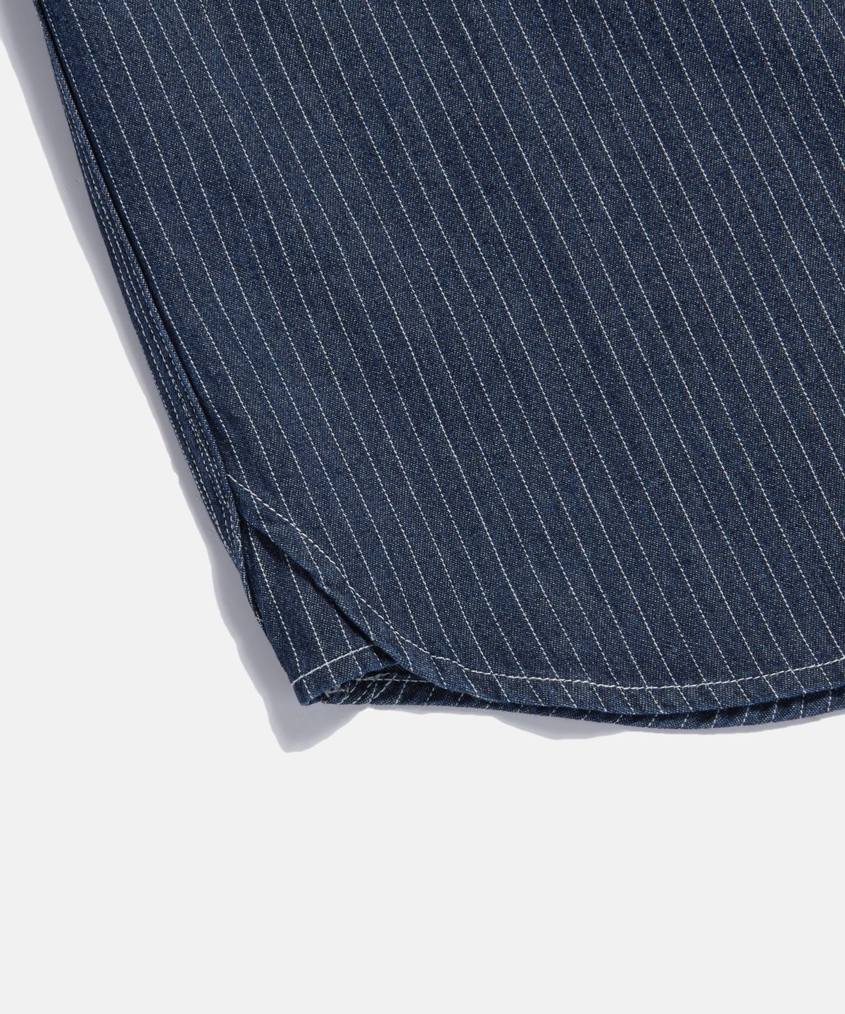 에스피오나지(ESPIONAGE) Stripe Denim S/S Railroad Shirt Indigo