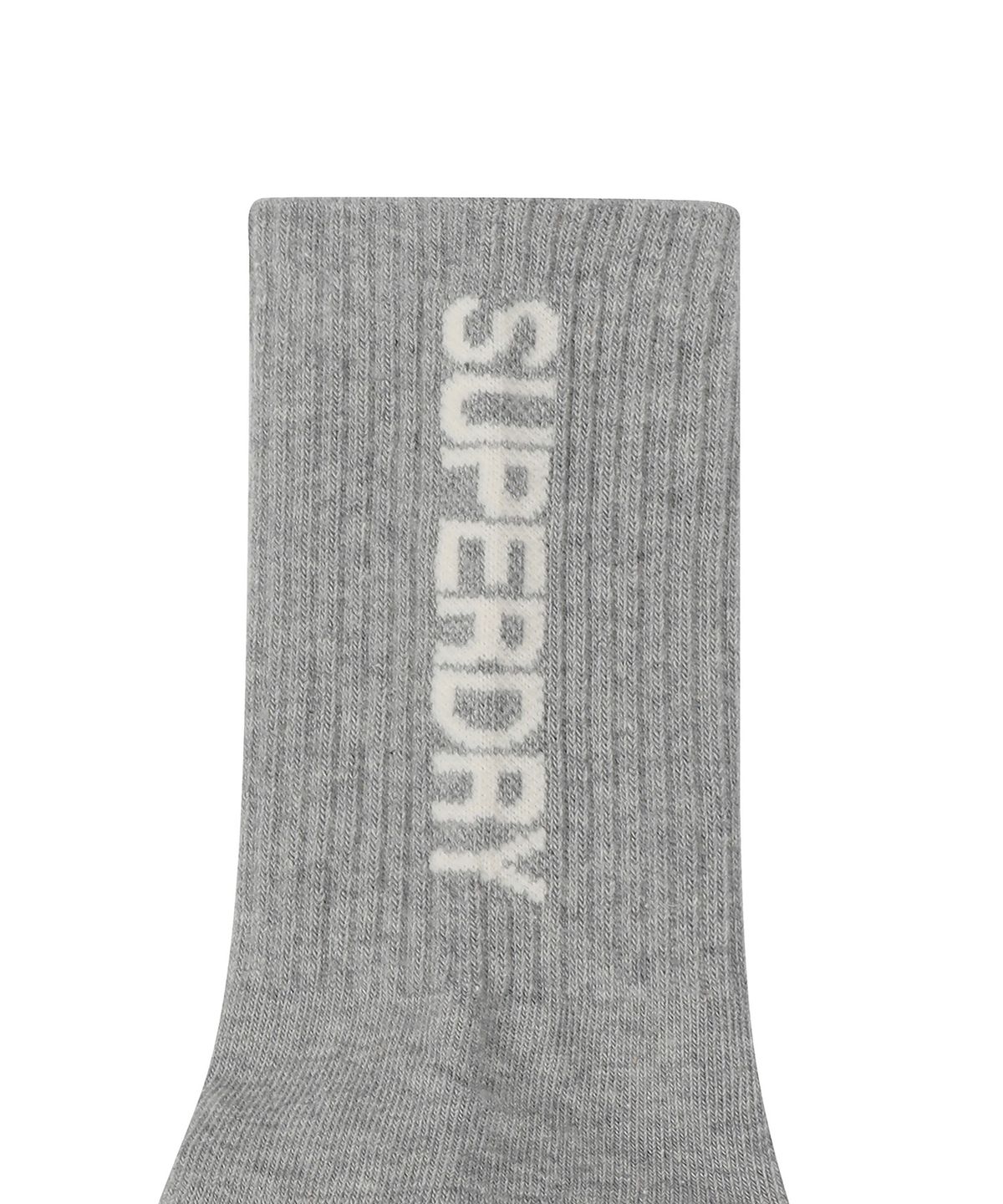슈퍼드라이(SUPERDRY) 버티컬 로고 양말 멜란지 그레이 SDUGGYQ04MGR