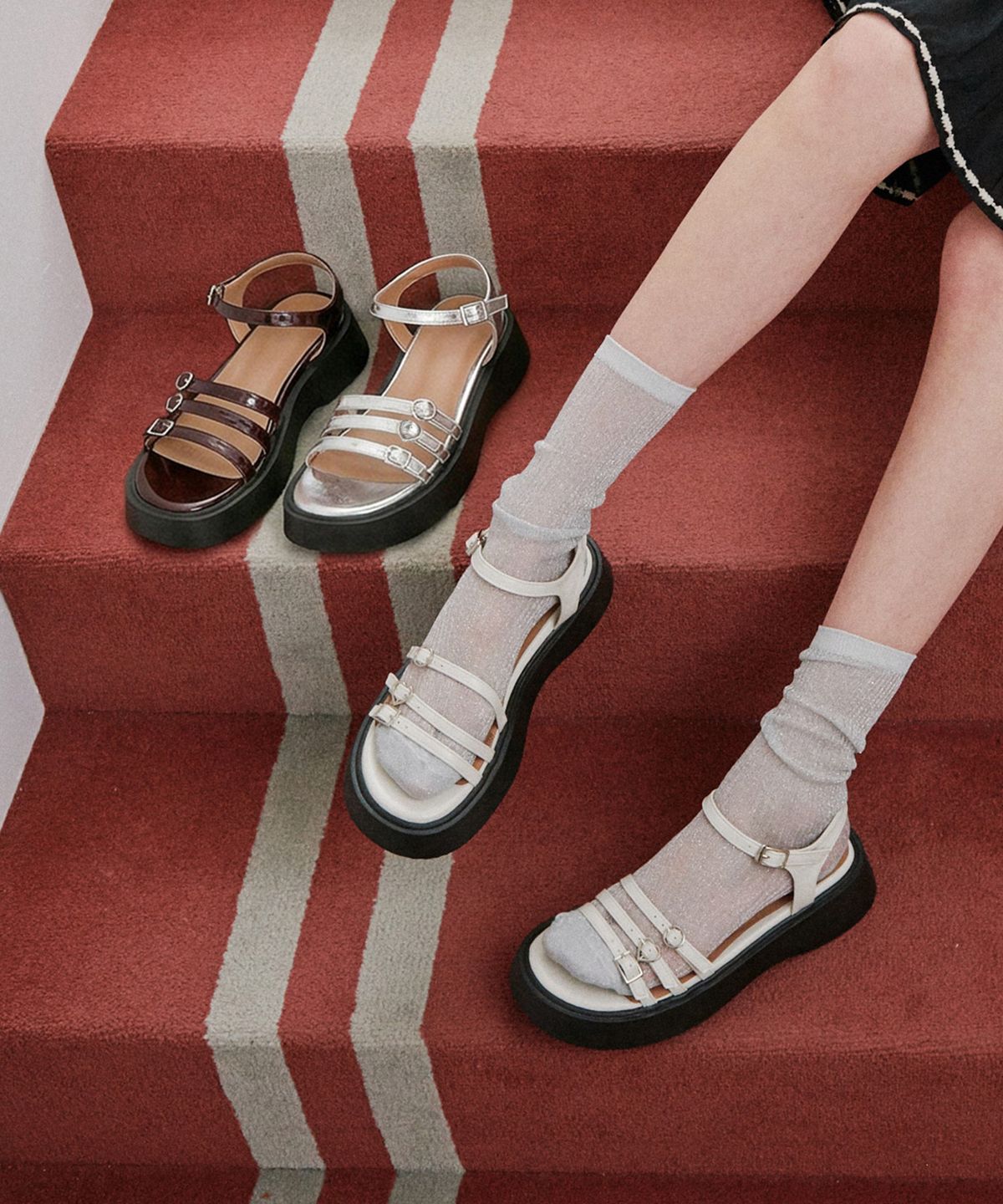 에이티티(ATT) Line-Up Platform Sandals (att6001)
