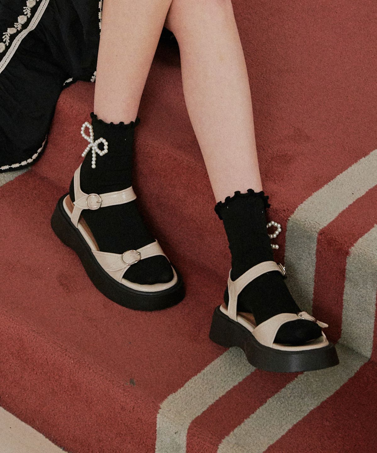 에이티티(ATT) Double Buckle Strap Platform Sandals (att6009)