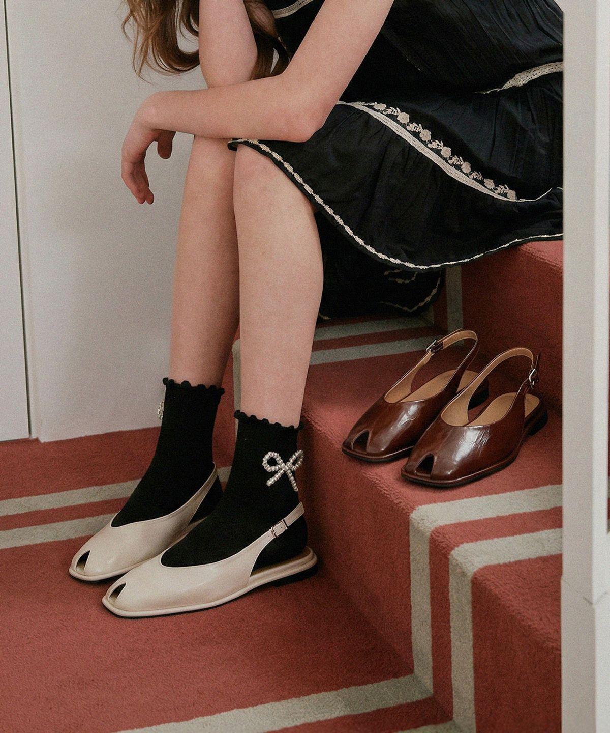 에이티티(ATT) Keyhole Slingback Flats (att6010)