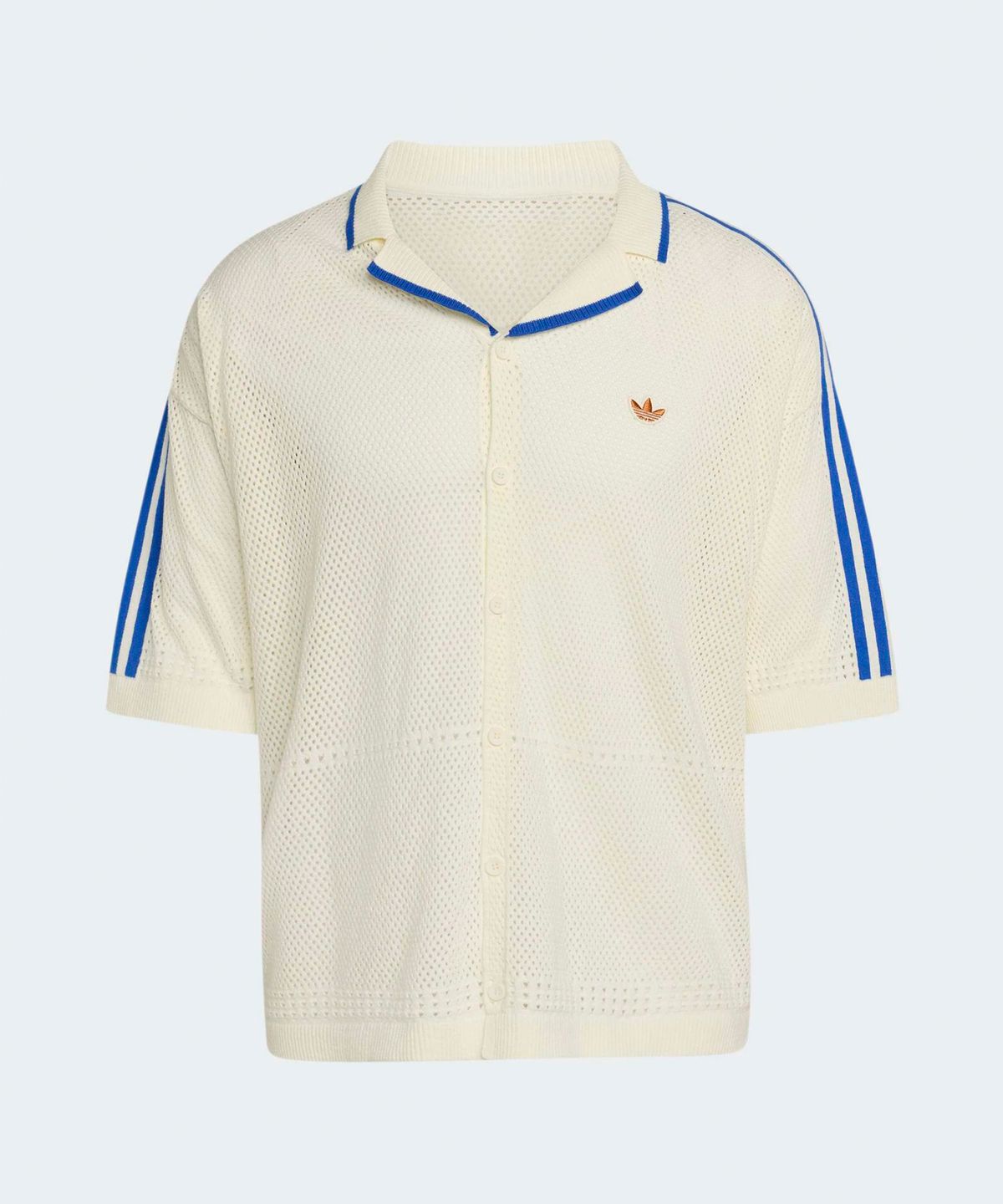 아디다스(ADIDAS) 니트 리조트 셔츠 - 화이트 / KX1223