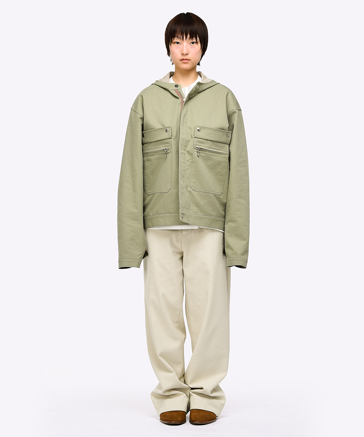 퀘스트앤게스트(QUEST&GUEST) French Army Jacket (Olive Green)