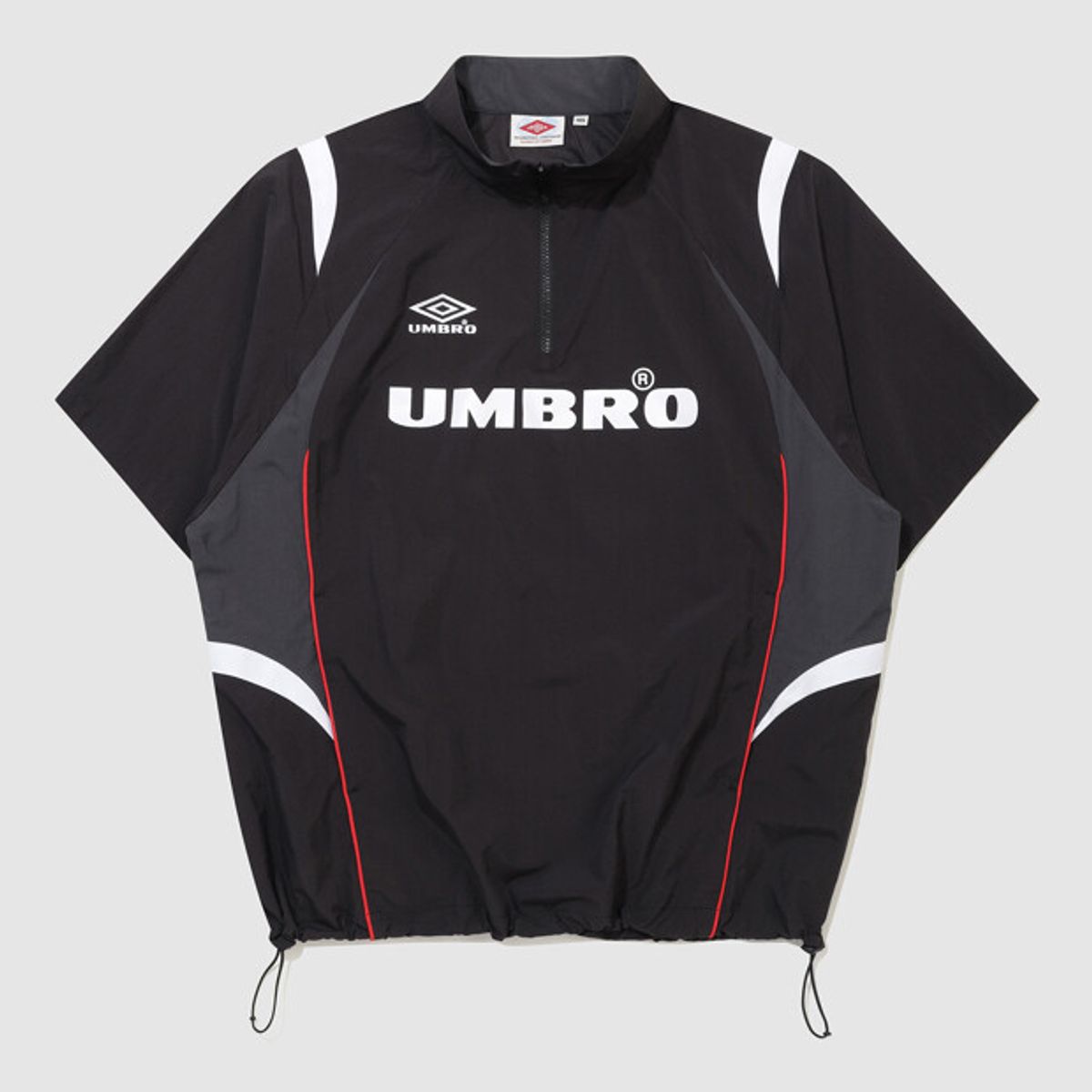 엄브로(UMBRO) HBL 풋볼 헤리티지 반팔 스탠넥 아노락 블랙 UR224CWT51