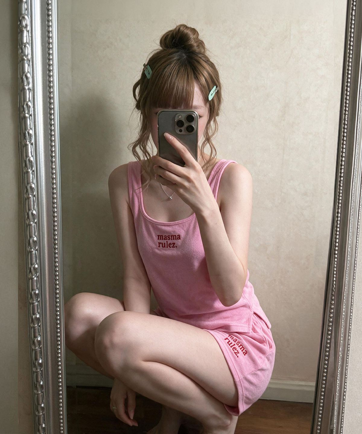마스마룰즈 어패럴(MASMARULEZ APPAREL) MSMRZ Terry Sleeveless Set-up_Pink