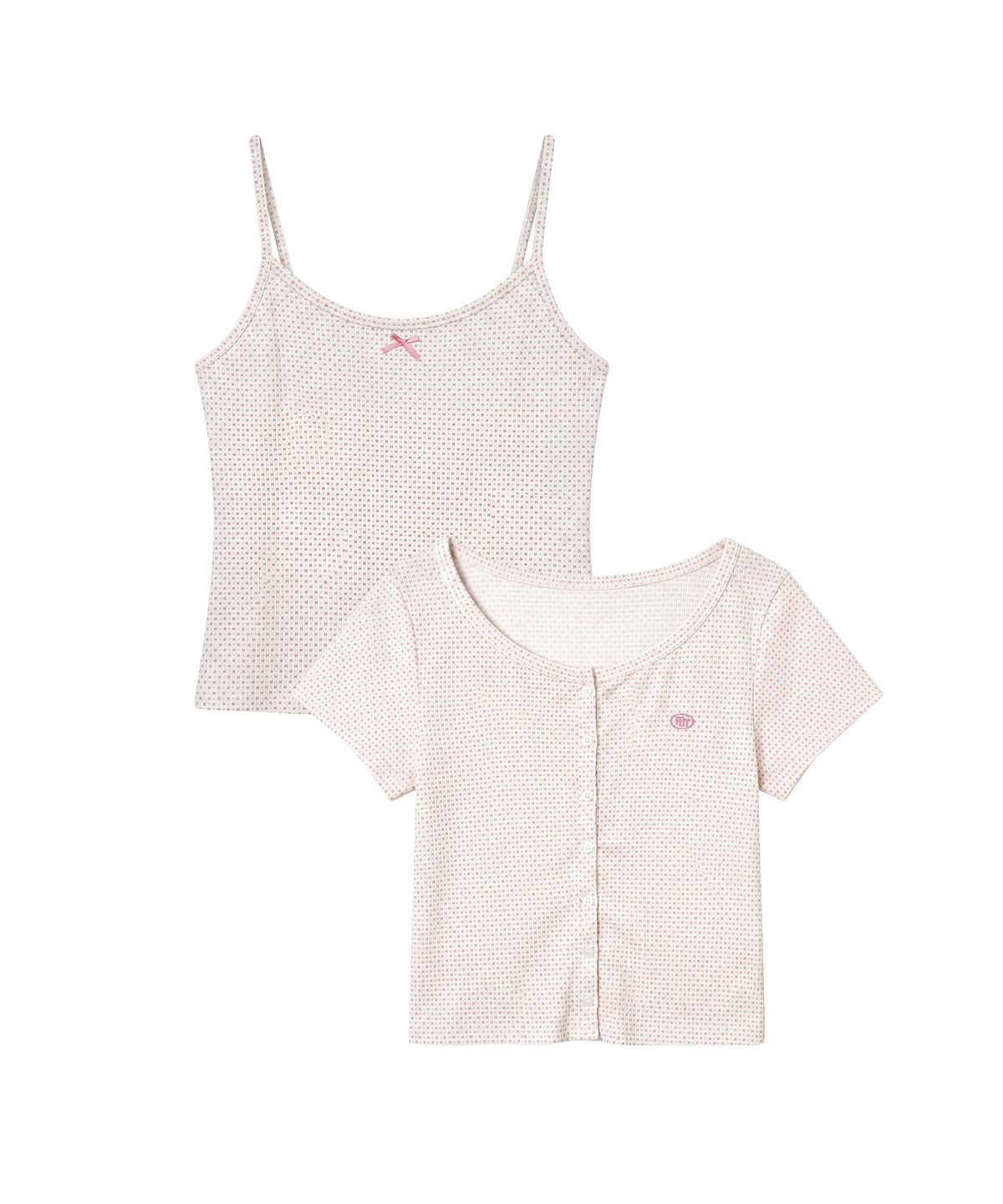 마스마룰즈 어패럴(MASMARULEZ APPAREL) [SET] Mini Flower Cotton Cardigan Set-Up_Ivory