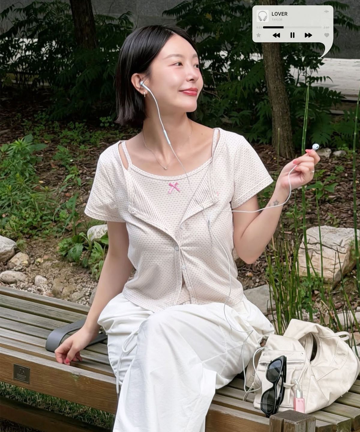 마스마룰즈 어패럴(MASMARULEZ APPAREL) [SET] Mini Flower Cotton Cardigan Set-Up_Ivory