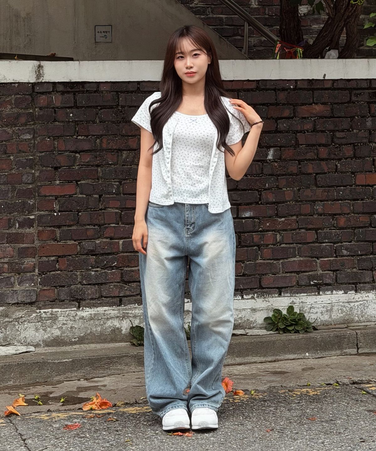 마스마룰즈 어패럴(MASMARULEZ APPAREL) [SET] Mini Flower Seersucker Cardigan Set-Up_White