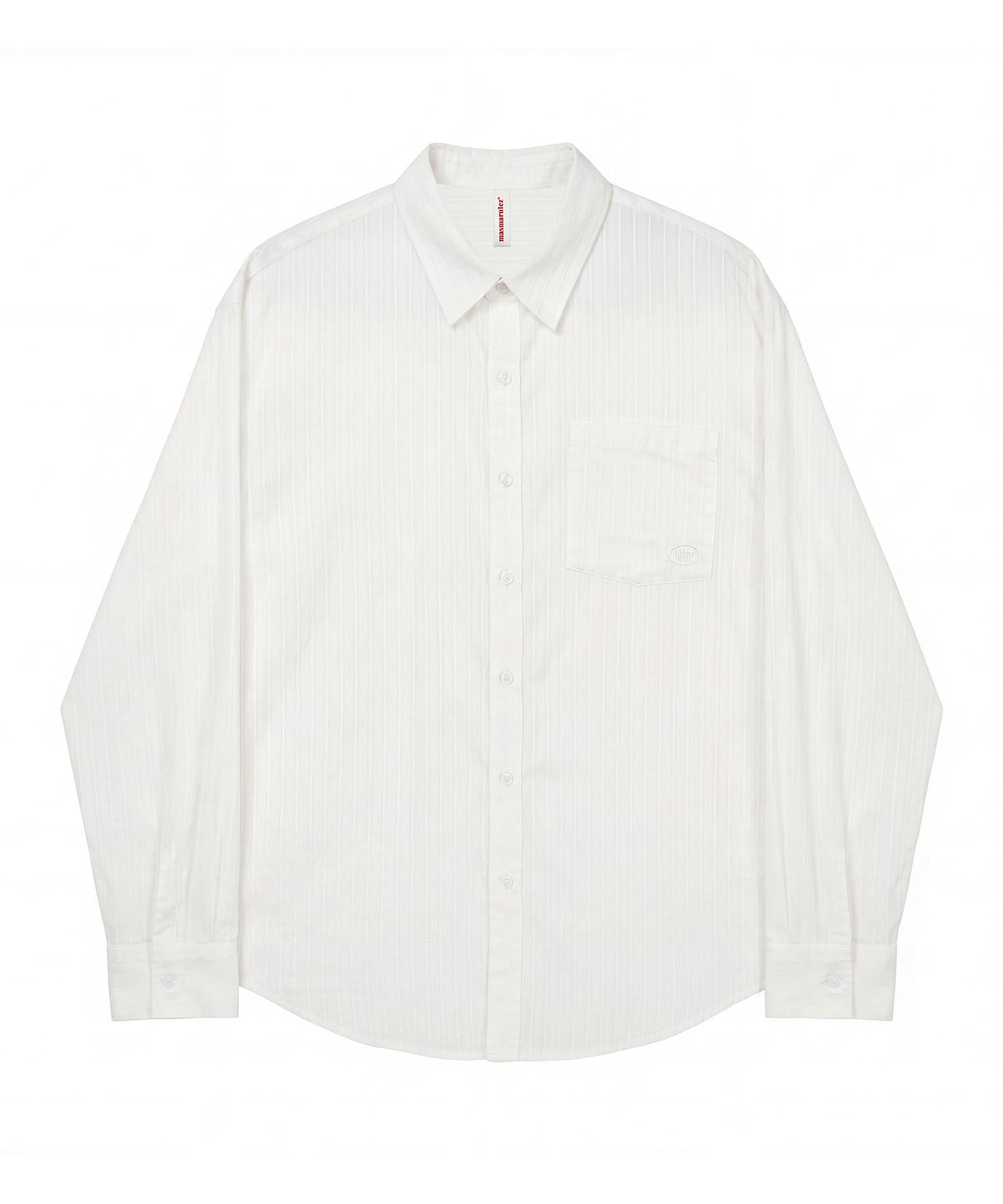 마스마룰즈 어패럴(MASMARULEZ APPAREL) Loose Fit Stripe See-Through Shirt_White
