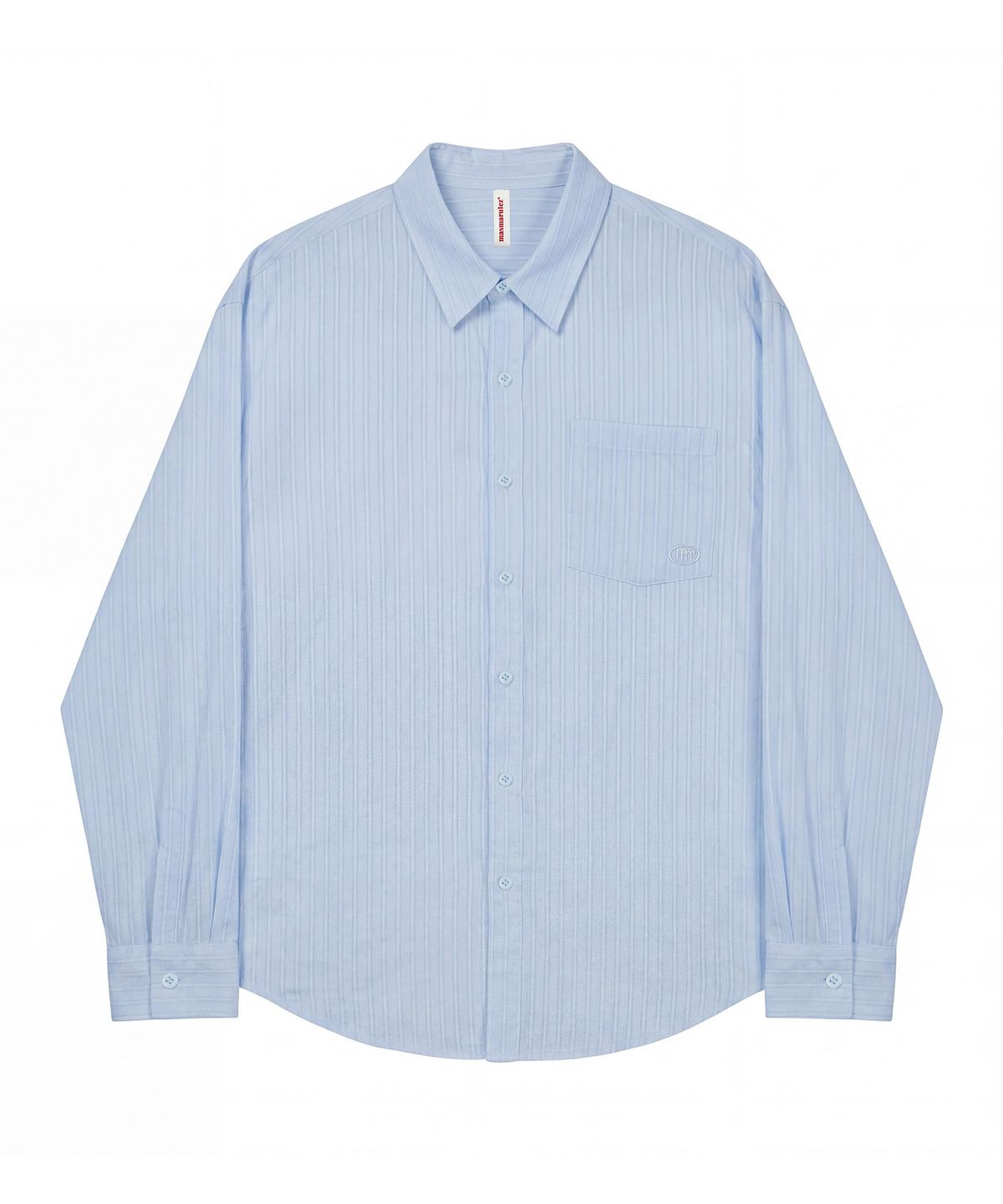 마스마룰즈 어패럴(MASMARULEZ APPAREL) Loose Fit Stripe See-Through Shirt_Sky Blue