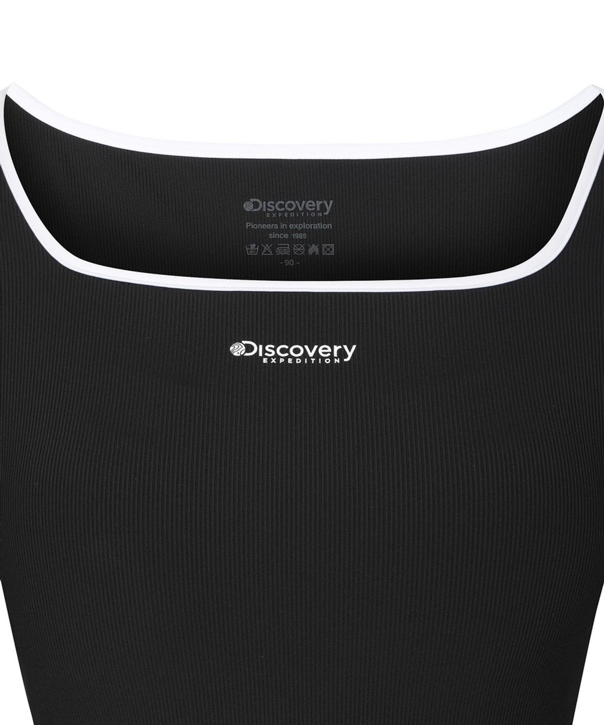 디스커버리 익스페디션(DISCOVERY EXPEDITION) 여성 조직감 크롭 래쉬가드 (BLACK)