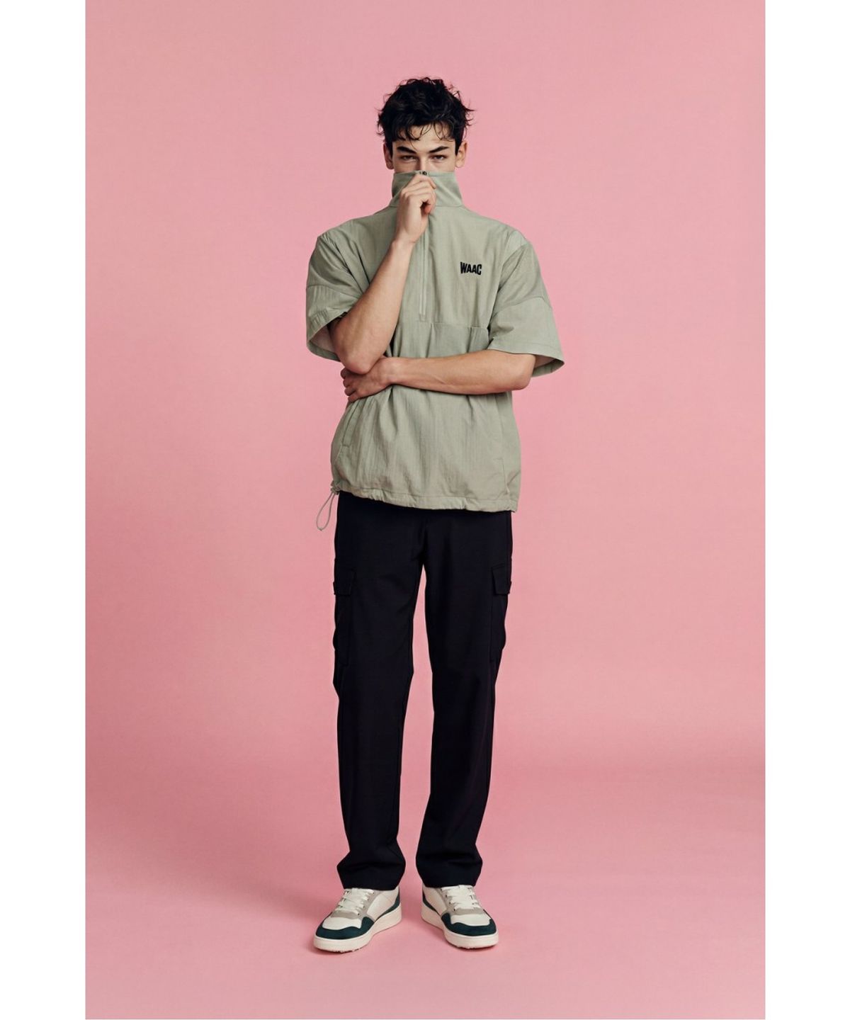 왁(WAAC) Men Short sleeves Anorak WMVAM26201KHL