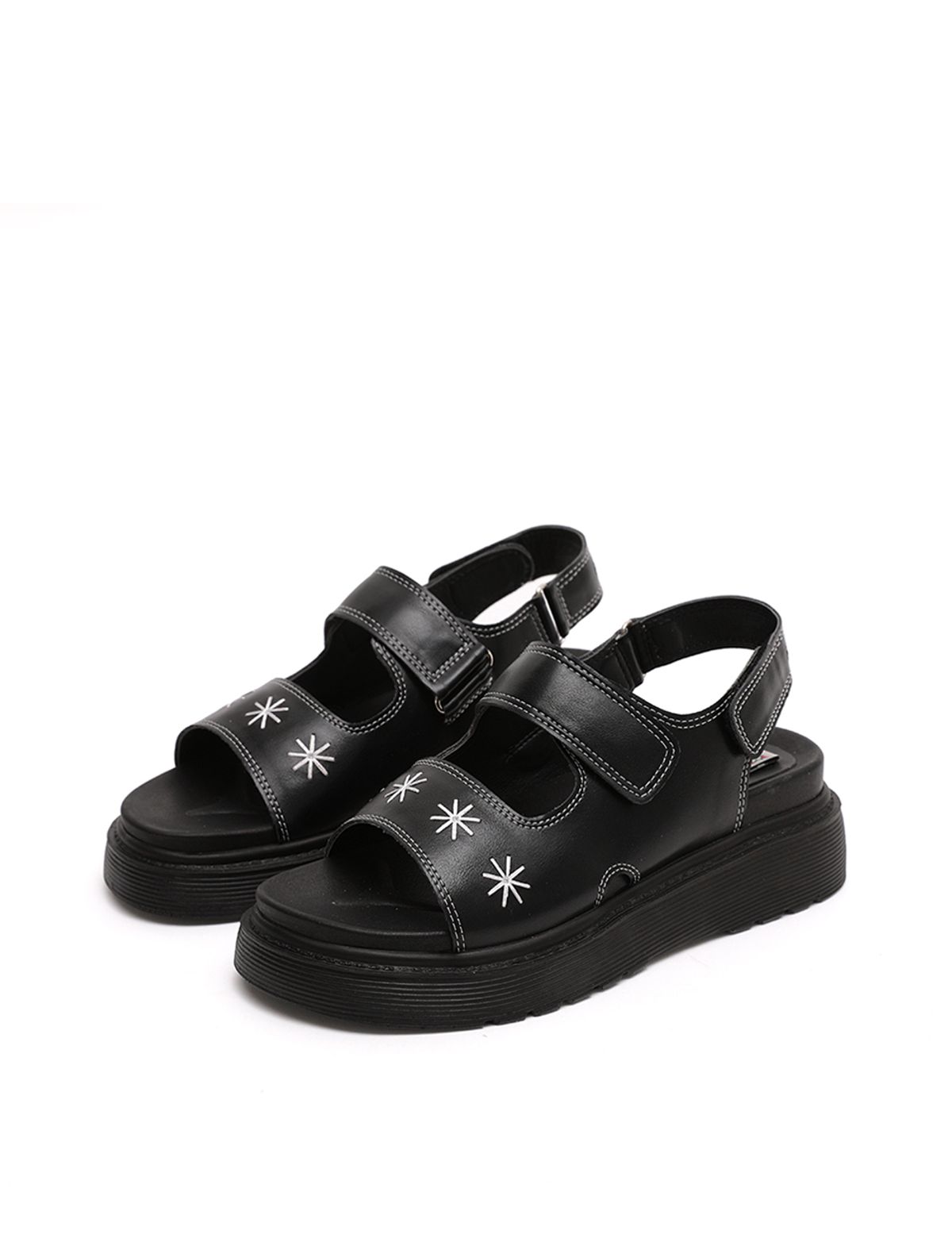 마크모크(MAC MOC) Wonder 원더 캐쥬얼 플랫폼 꽃자수 벨크로 샌들 (5cm)