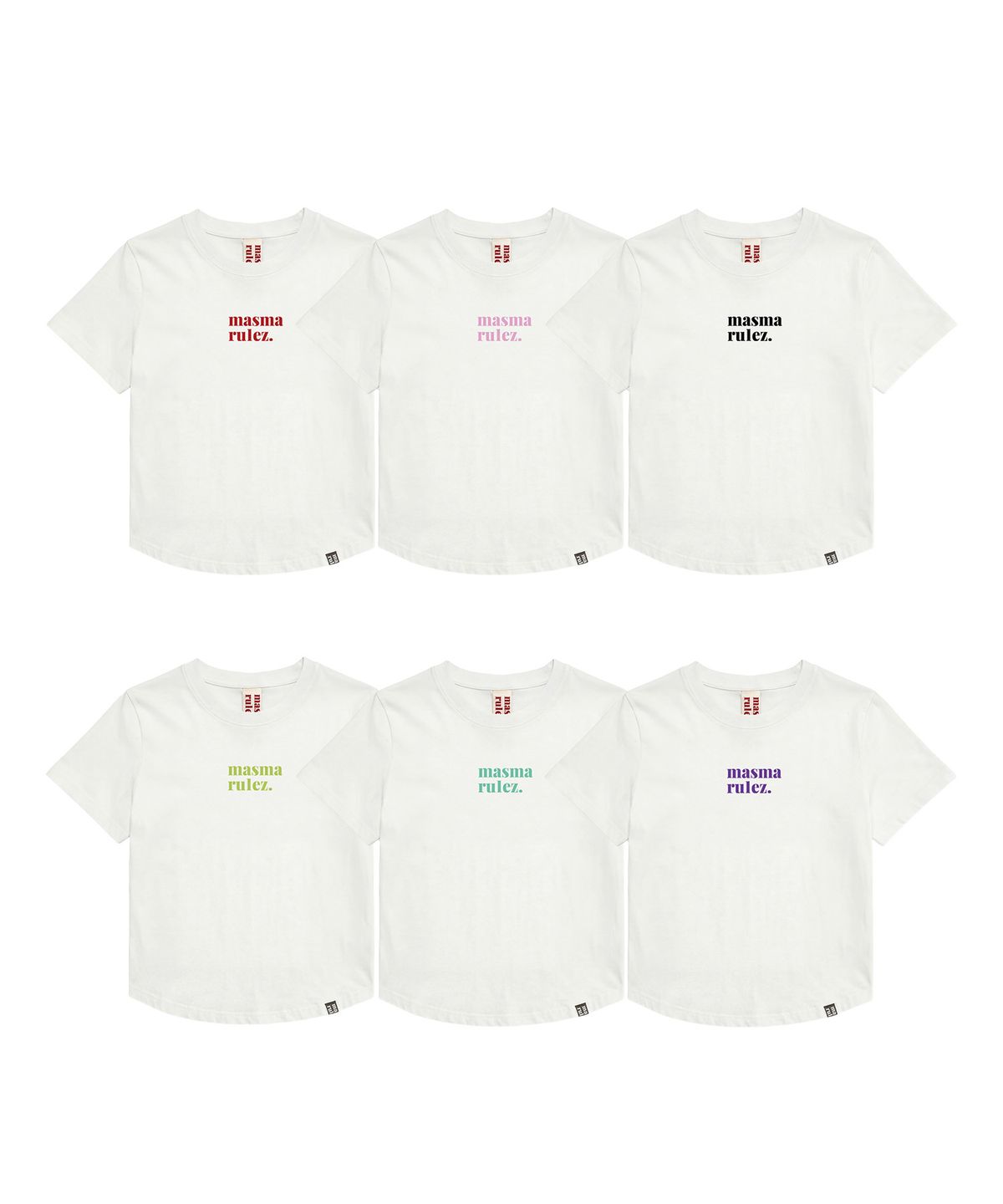 마스마룰즈 어패럴(MASMARULEZ APPAREL) MSMRZ Crop T-shirt_White_6 Colors