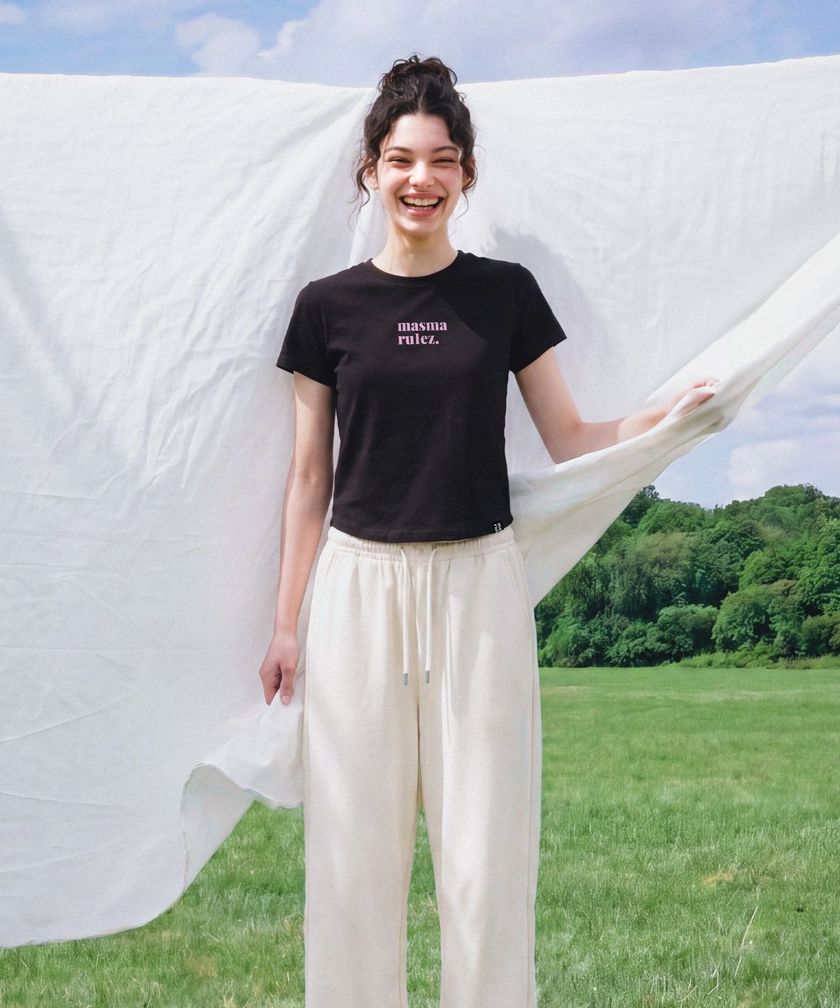 마스마룰즈 어패럴(MASMARULEZ APPAREL) MSMRZ Crop T-shirt_Black_6 Colors