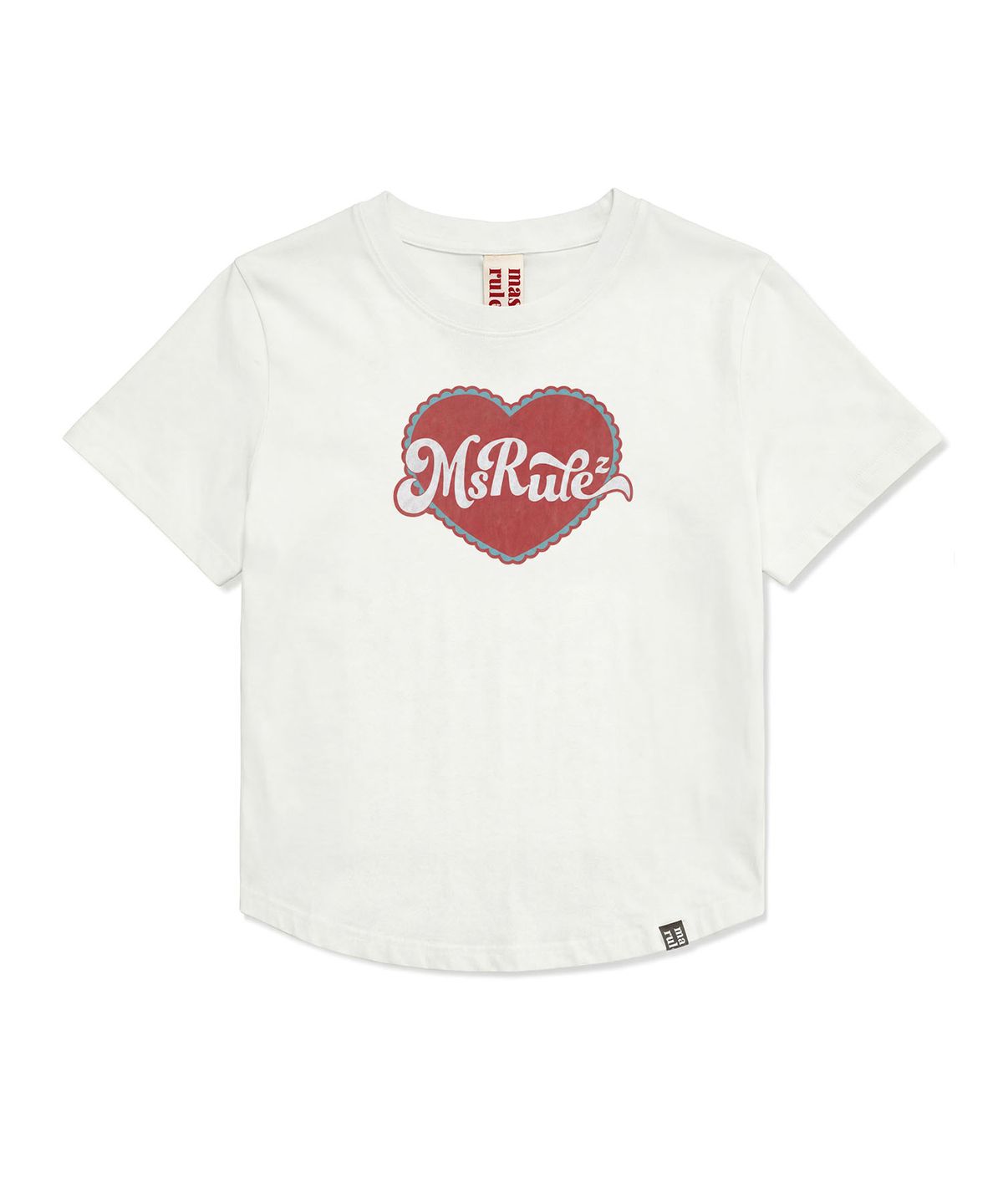 마스마룰즈 어패럴(MASMARULEZ APPAREL) Vintage Heart Crop T-Shirt_2 Colors