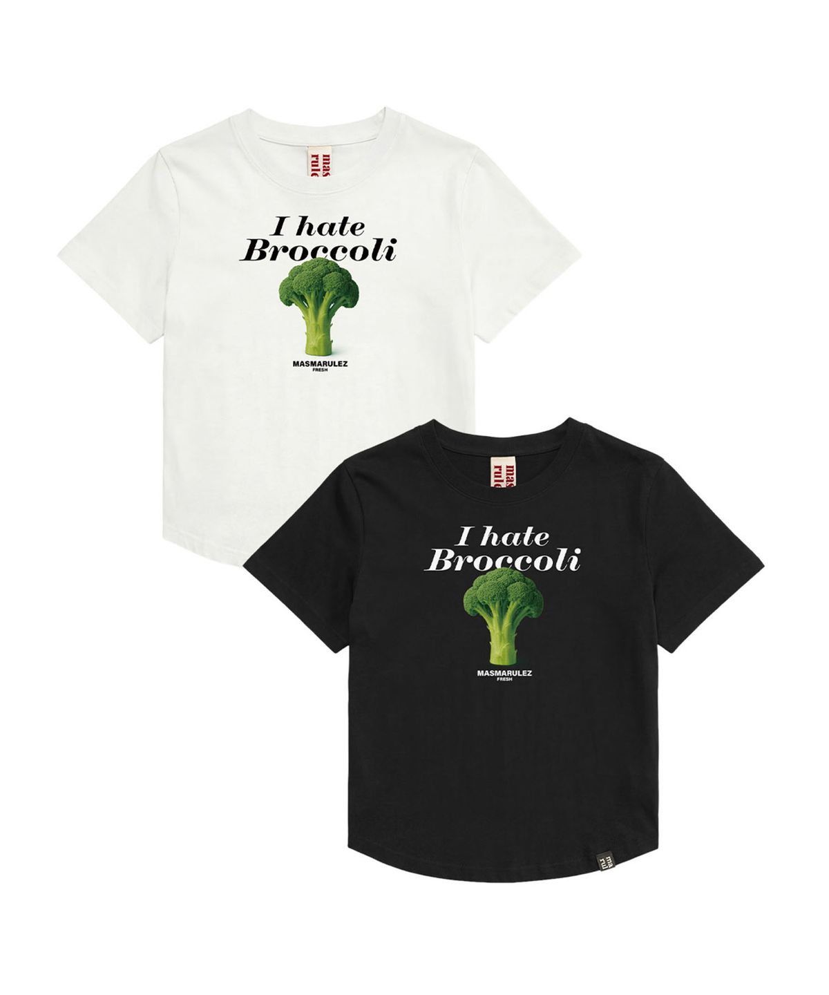마스마룰즈 어패럴(MASMARULEZ APPAREL) Hate Broccoli Crop T-Shirt_2 Colors