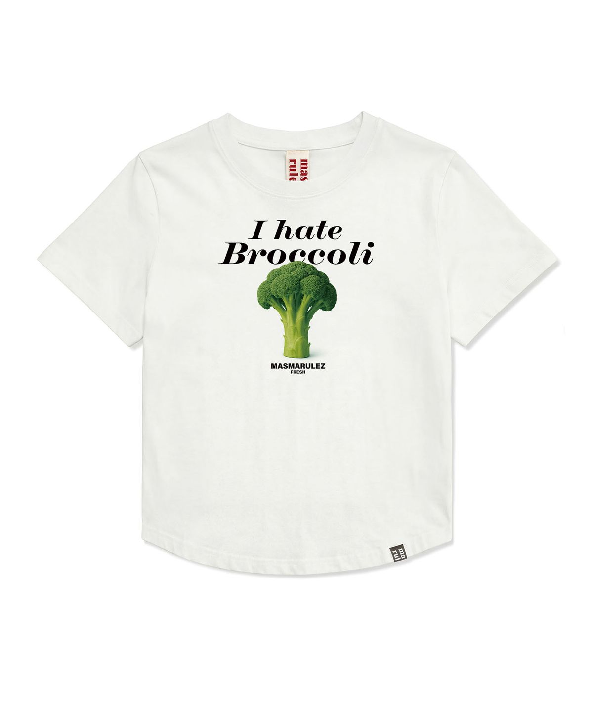 마스마룰즈 어패럴(MASMARULEZ APPAREL) Hate Broccoli Crop T-Shirt_2 Colors