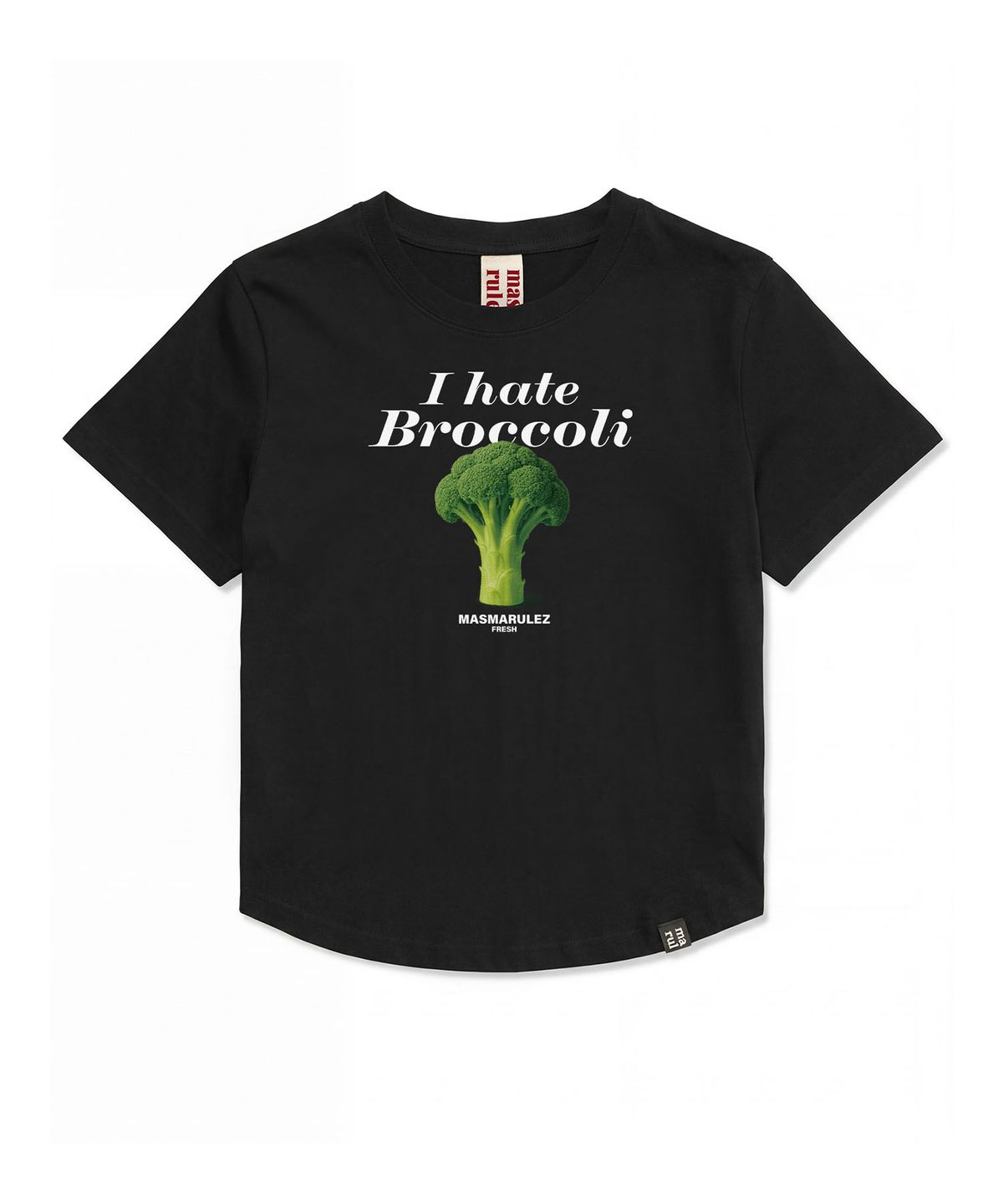마스마룰즈 어패럴(MASMARULEZ APPAREL) Hate Broccoli Crop T-Shirt_2 Colors
