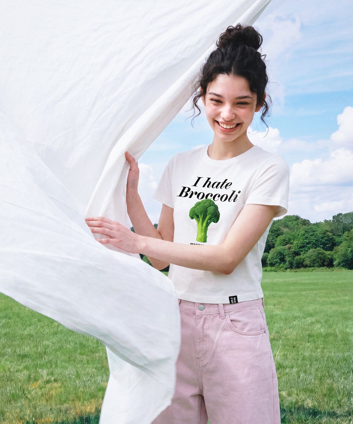 마스마룰즈 어패럴(MASMARULEZ APPAREL) Hate Broccoli Crop T-Shirt_2 Colors