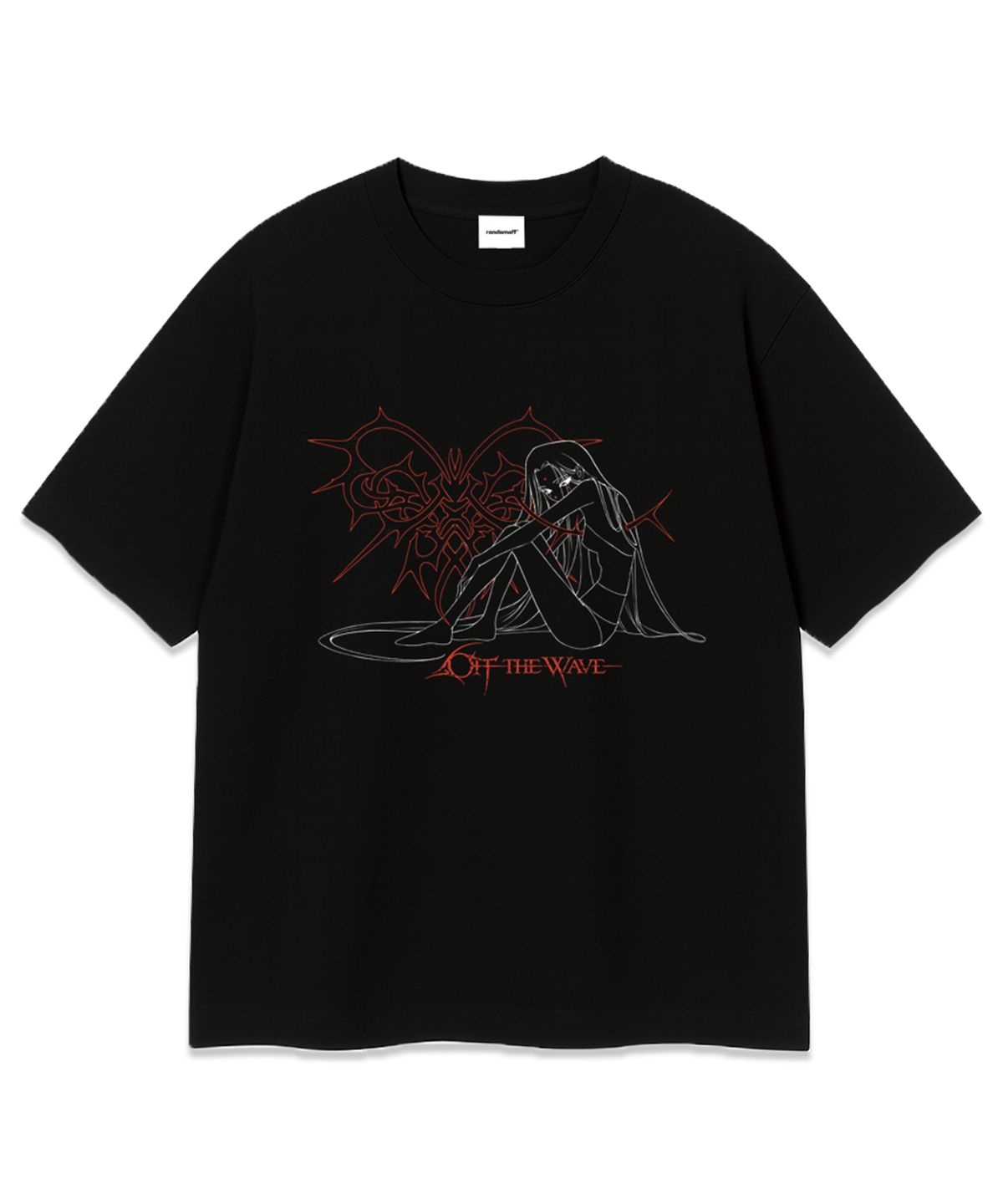랜덤오프(RANDOMOFF) [ROF X GYEOL] FADED HEART FIGURE T-SHIRT (2color)