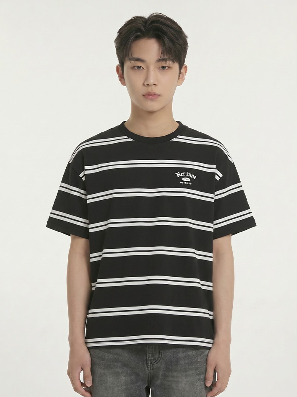 행텐 틴즈(HANGTEN TEENS) 틴즈 스트라이프 반팔 티셔츠_100(14570-031-409-15)