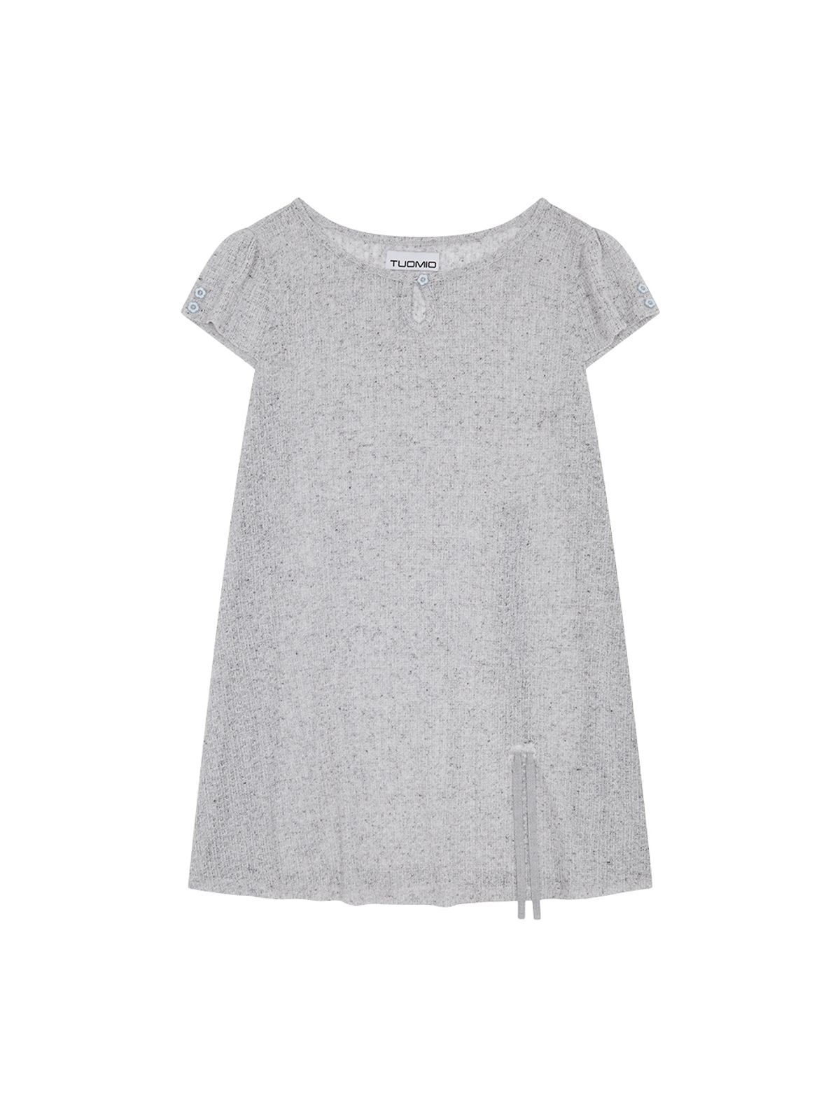 뚜오미오(TUOMIO) CROCHET MINI DRESS [LIGHT GREY]