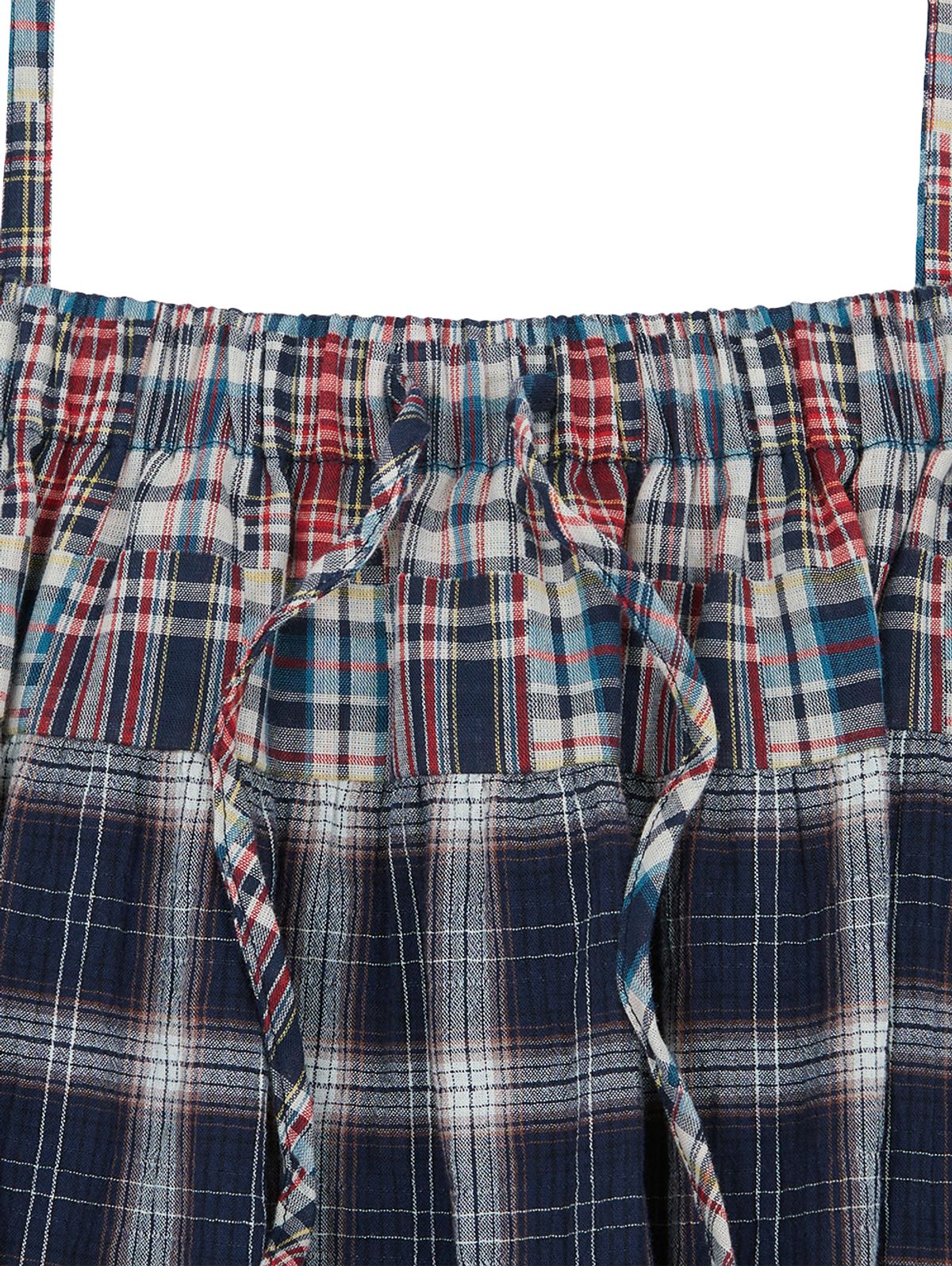 뚜오미오(TUOMIO) 2-WAY PATCHWORK SKIRT [NAVY]