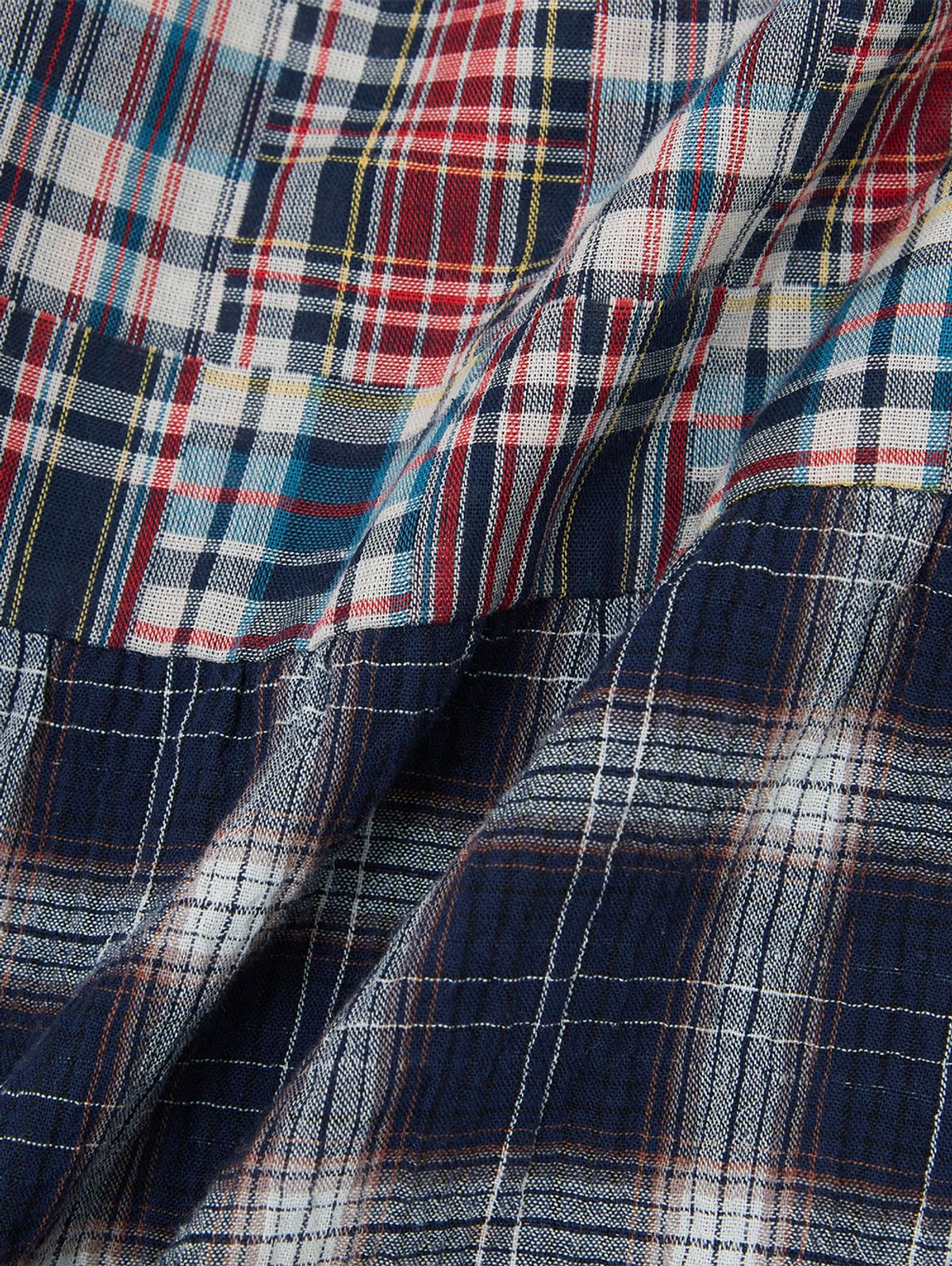 뚜오미오(TUOMIO) 2-WAY PATCHWORK SKIRT [NAVY]