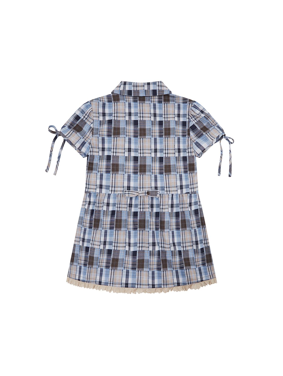 뚜오미오(TUOMIO) PUFF SLEEVES RIBBON BLOUSE [BABY BLUE]