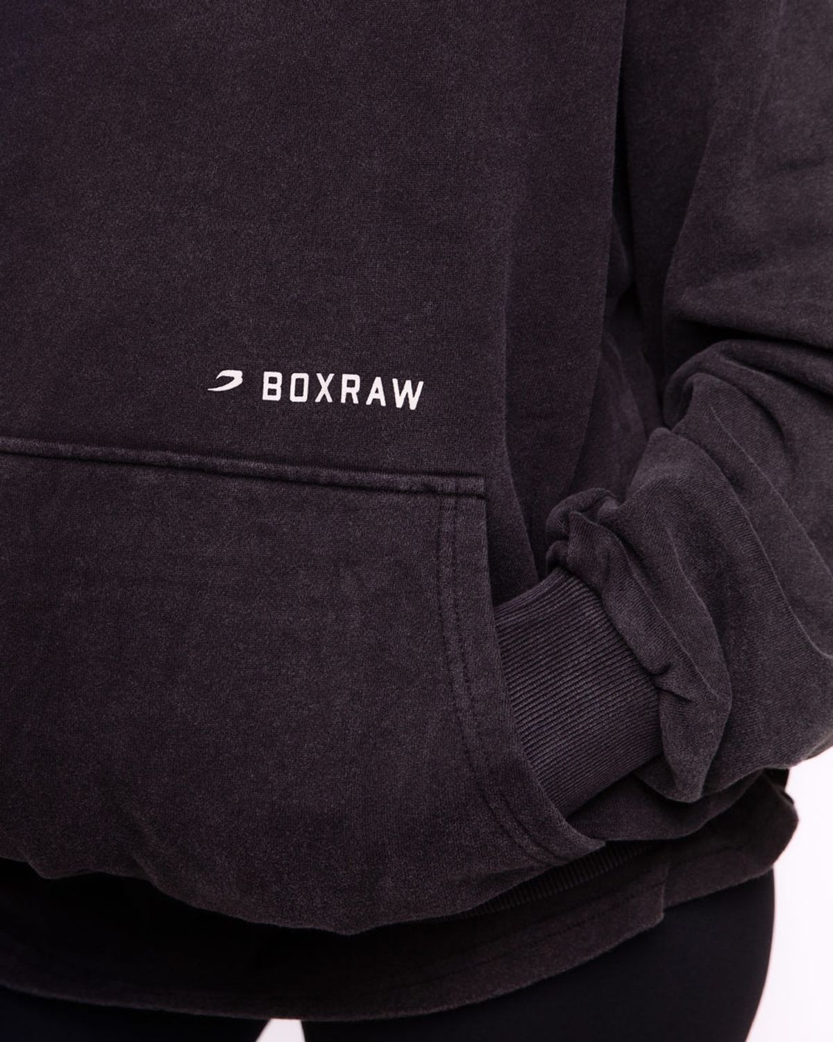 복스로(BOXRAW) 스파링 클럽 오버사이즈 후디 - 여성 W BXRW-SPCLH-W [워시드 블랙]