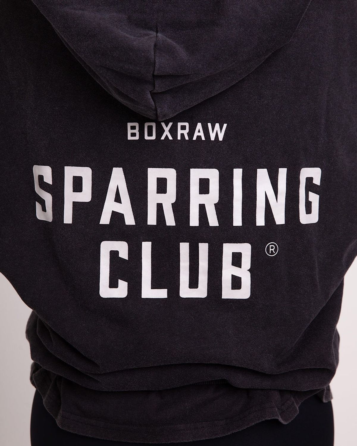 복스로(BOXRAW) 스파링 클럽 오버사이즈 후디 - 여성 W BXRW-SPCLH-W [워시드 블랙]
