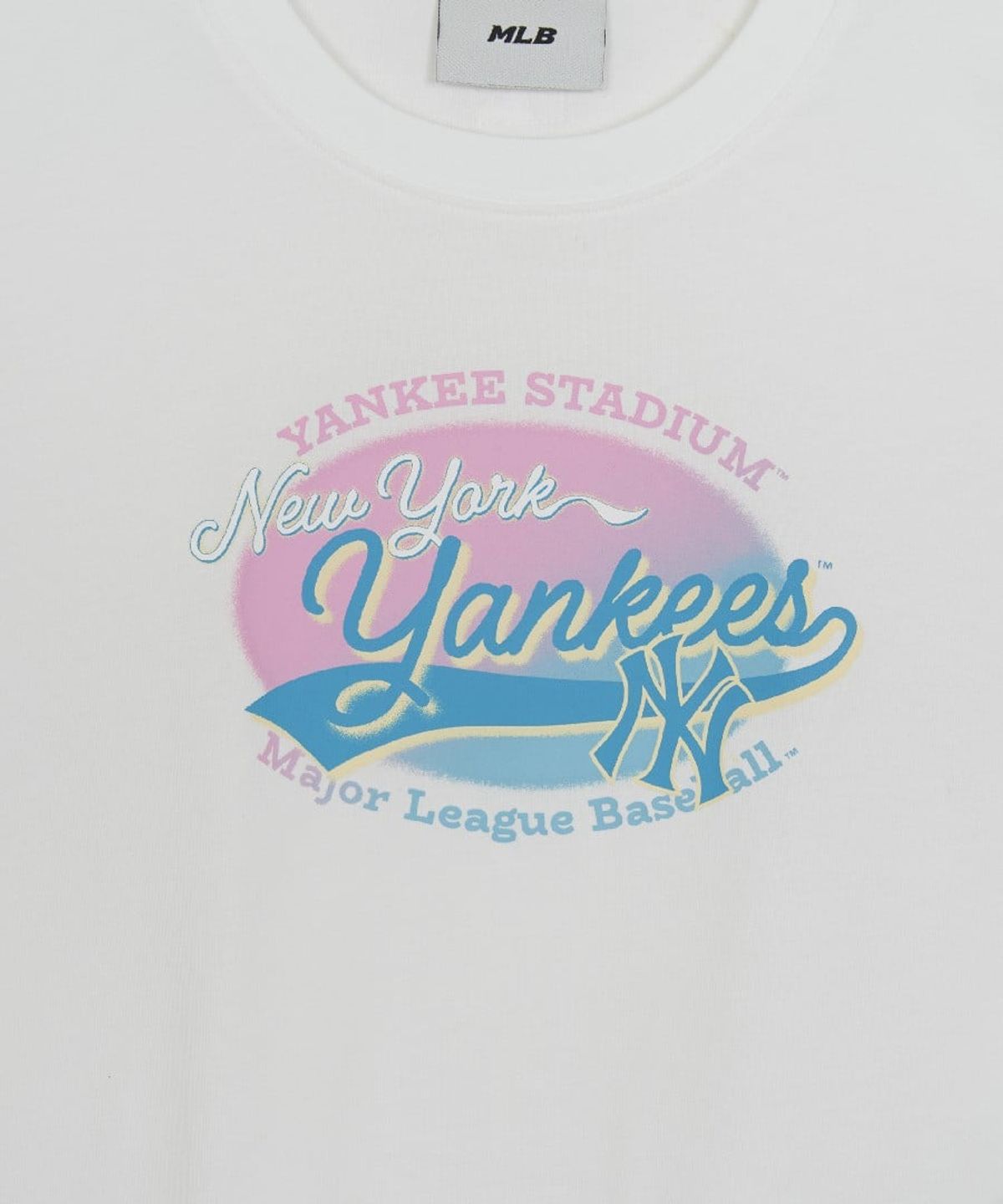 엠엘비(MLB) 여성 썸머 빈티지 그래픽 반팔 티셔츠 NY (White)