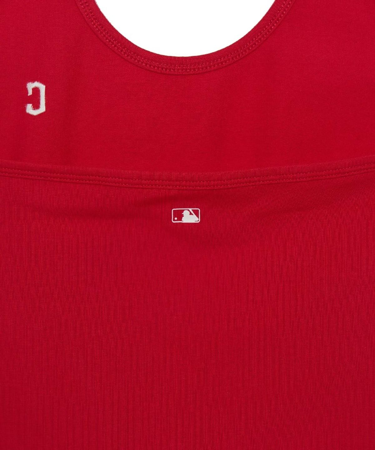 엠엘비(MLB) 여성 홀터넥 나시 티셔츠 CLE (Neon Red)