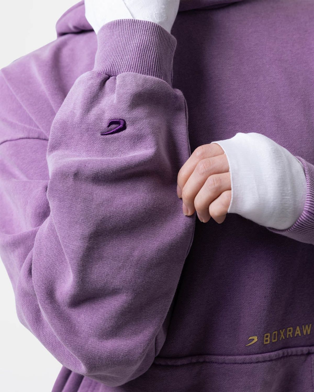 복스로(BOXRAW) 스파링 클럽 오버사이즈 후디 - 여성 W BXRW-SPCLH-W [워시드 퍼플]