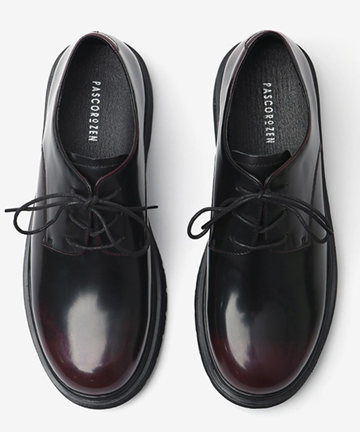 파스코로젠(PASCOROZEN) 26Paco JC1316 Header Basic Derby Shoes Cherry Black 59.5
