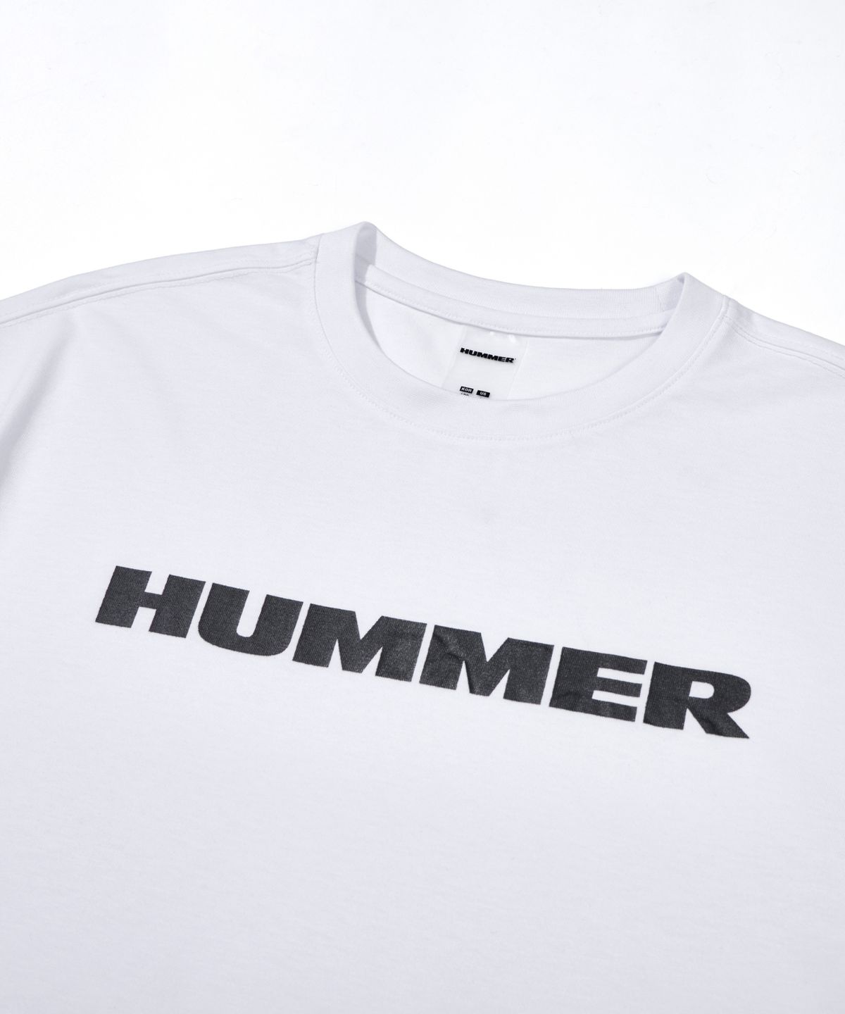험머(HUMMER) [190g] 시그니처 레터링 로고 코튼 쿨 반팔 티셔츠 화이트