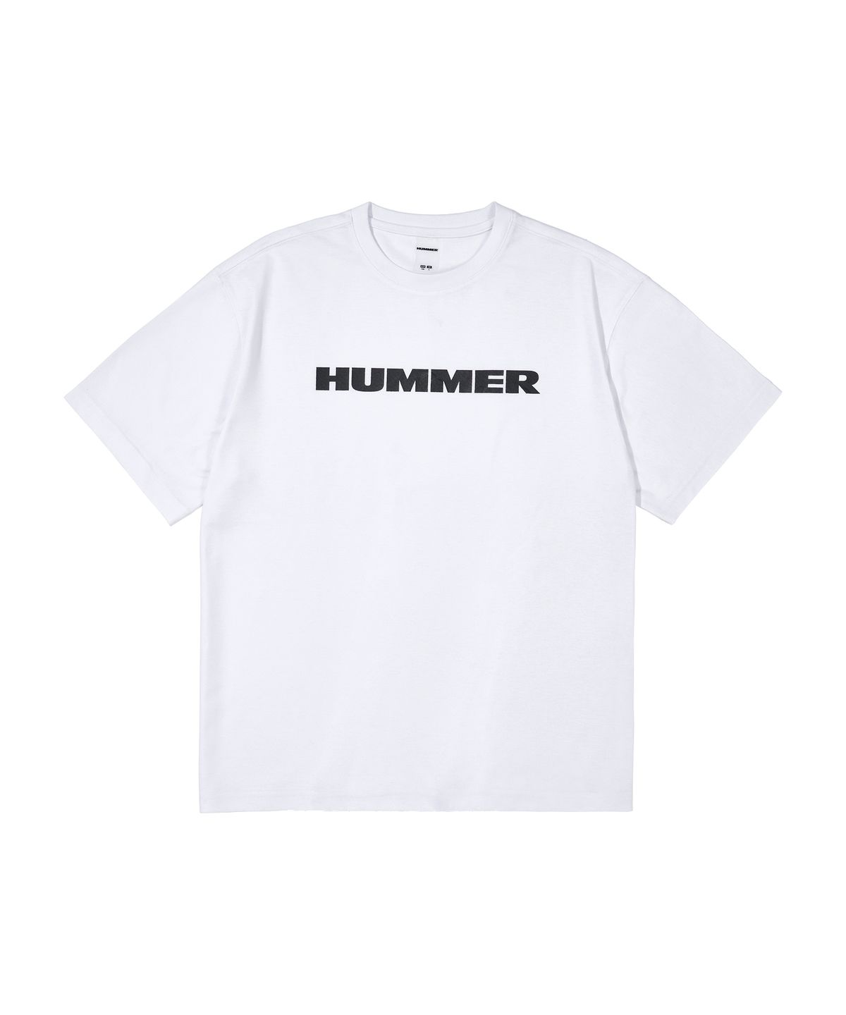 험머(HUMMER) [190g] 시그니처 레터링 로고 코튼 쿨 반팔 티셔츠 화이트