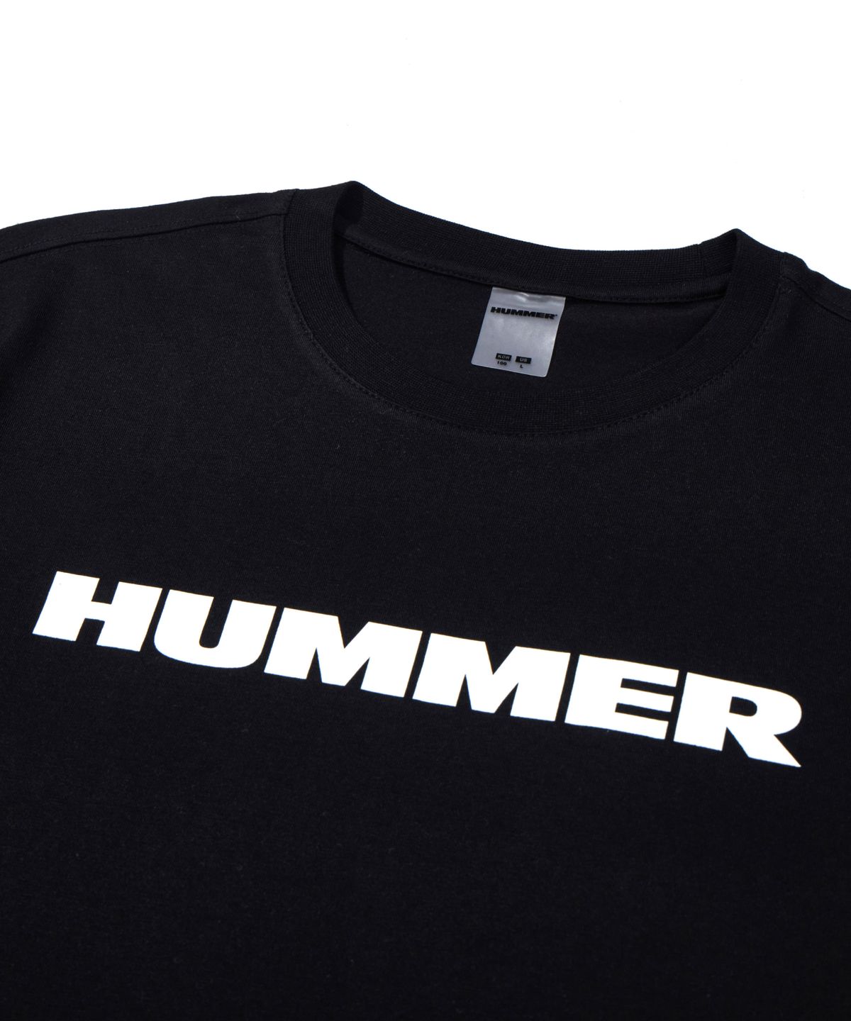 험머(HUMMER) [190g] 시그니처 레터링 로고 코튼 쿨 반팔 티셔츠 블랙