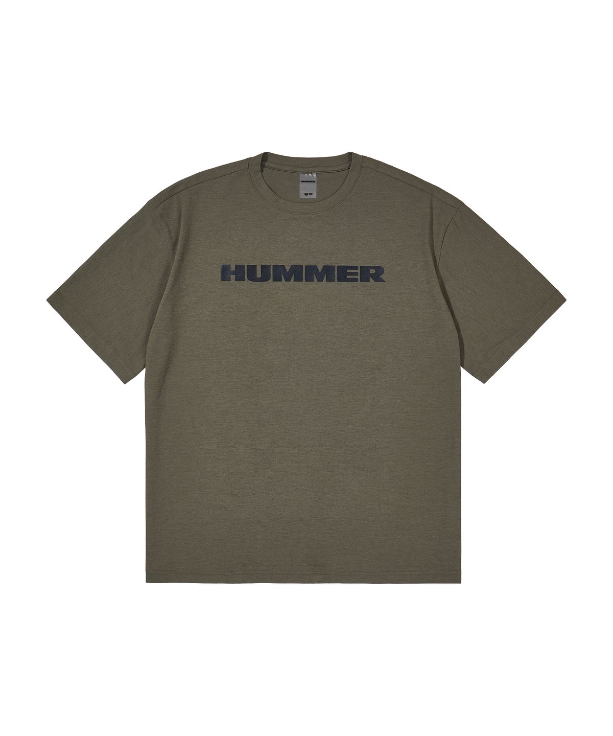 험머(HUMMER) 시그니처 레터링 로고 에어 쿨 기능성 반팔 티셔츠 카키