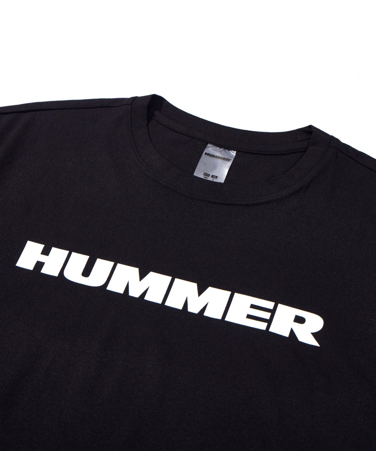 험머(HUMMER) 시그니처 레터링 로고 에어 쿨 기능성 반팔 티셔츠 블랙