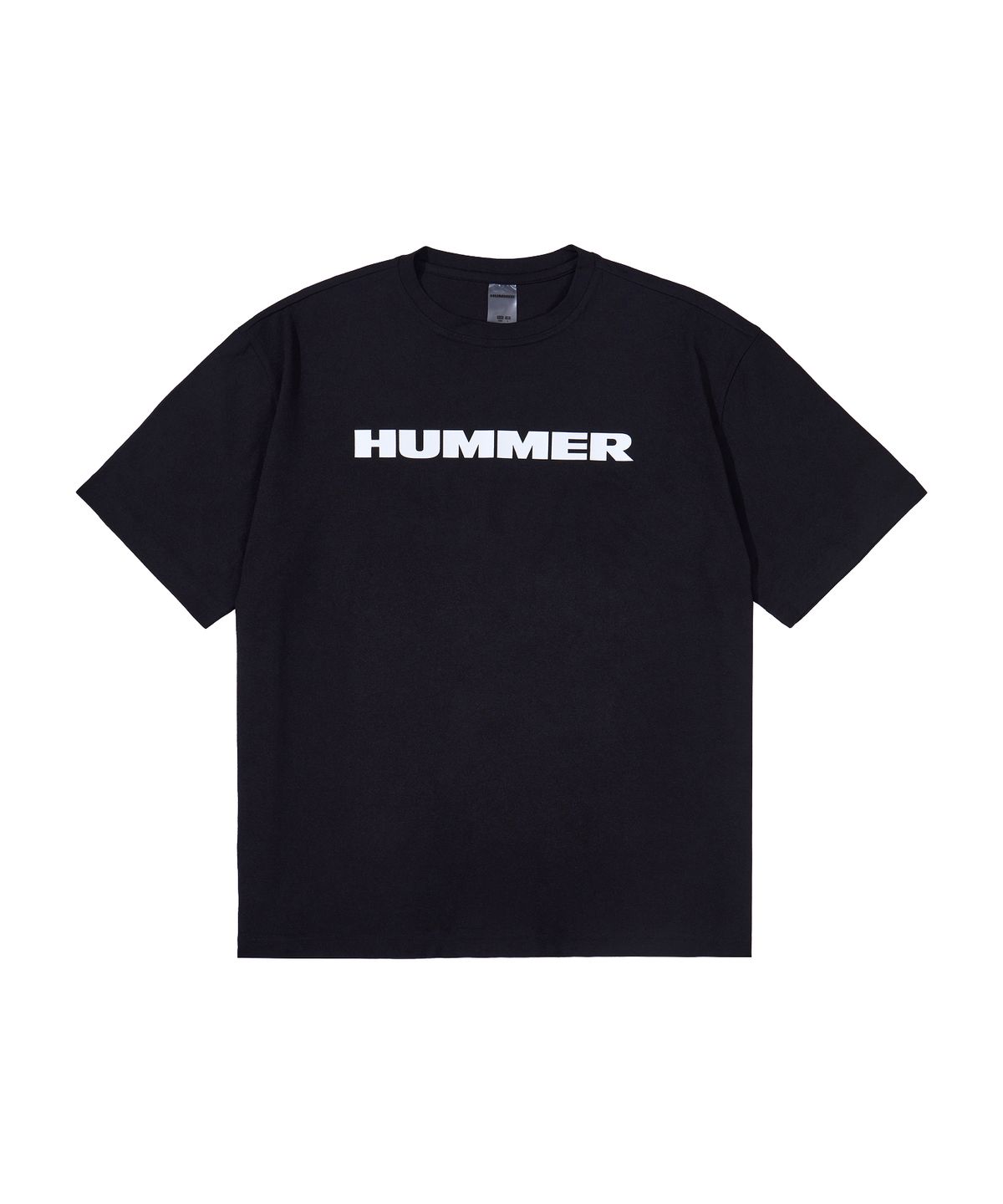 험머(HUMMER) 시그니처 레터링 로고 에어 쿨 기능성 반팔 티셔츠 블랙