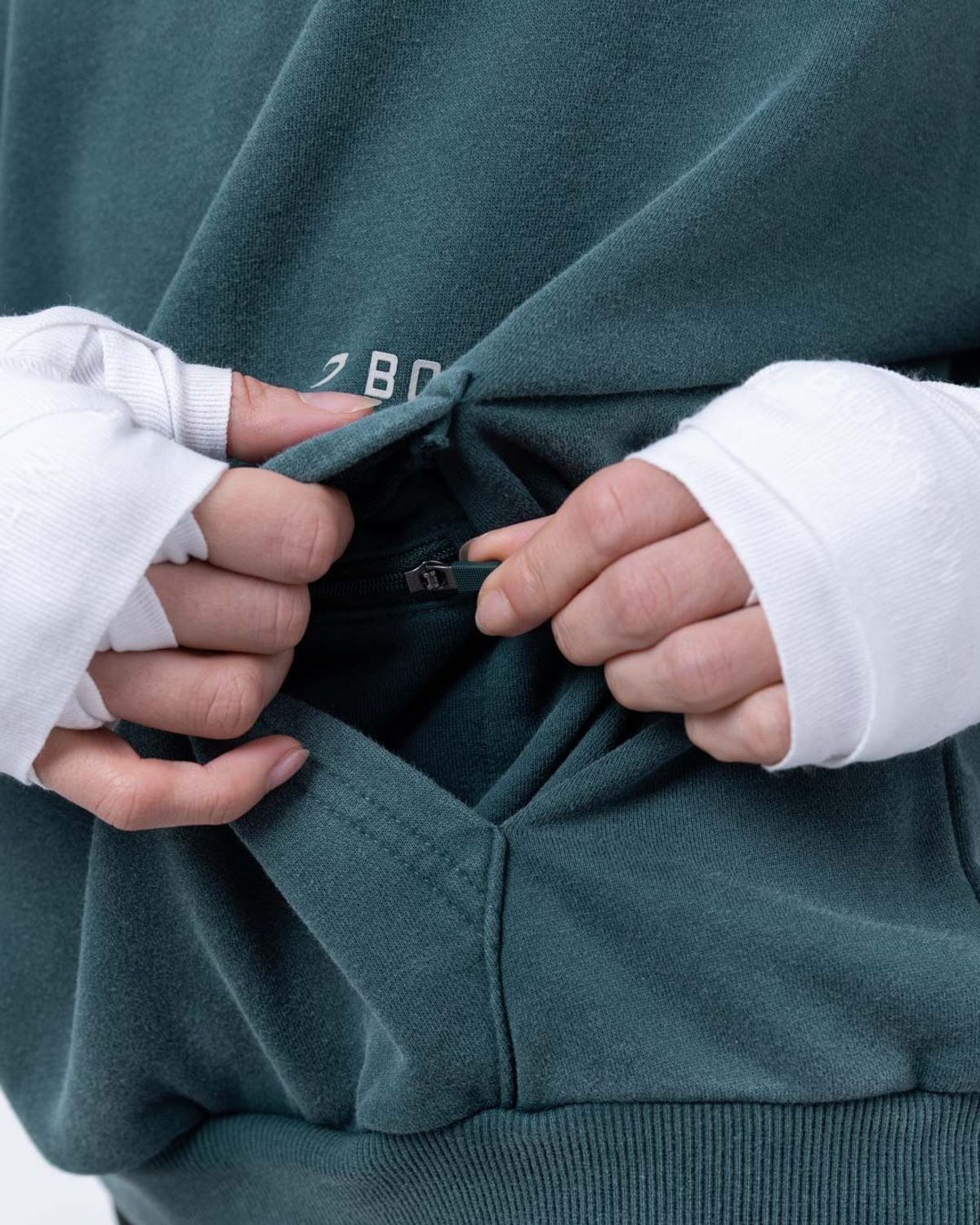 복스로(BOXRAW) 스파링 클럽 오버사이즈 후디 - 여성 W BXRW-SPCLH-W [워시드 틸]