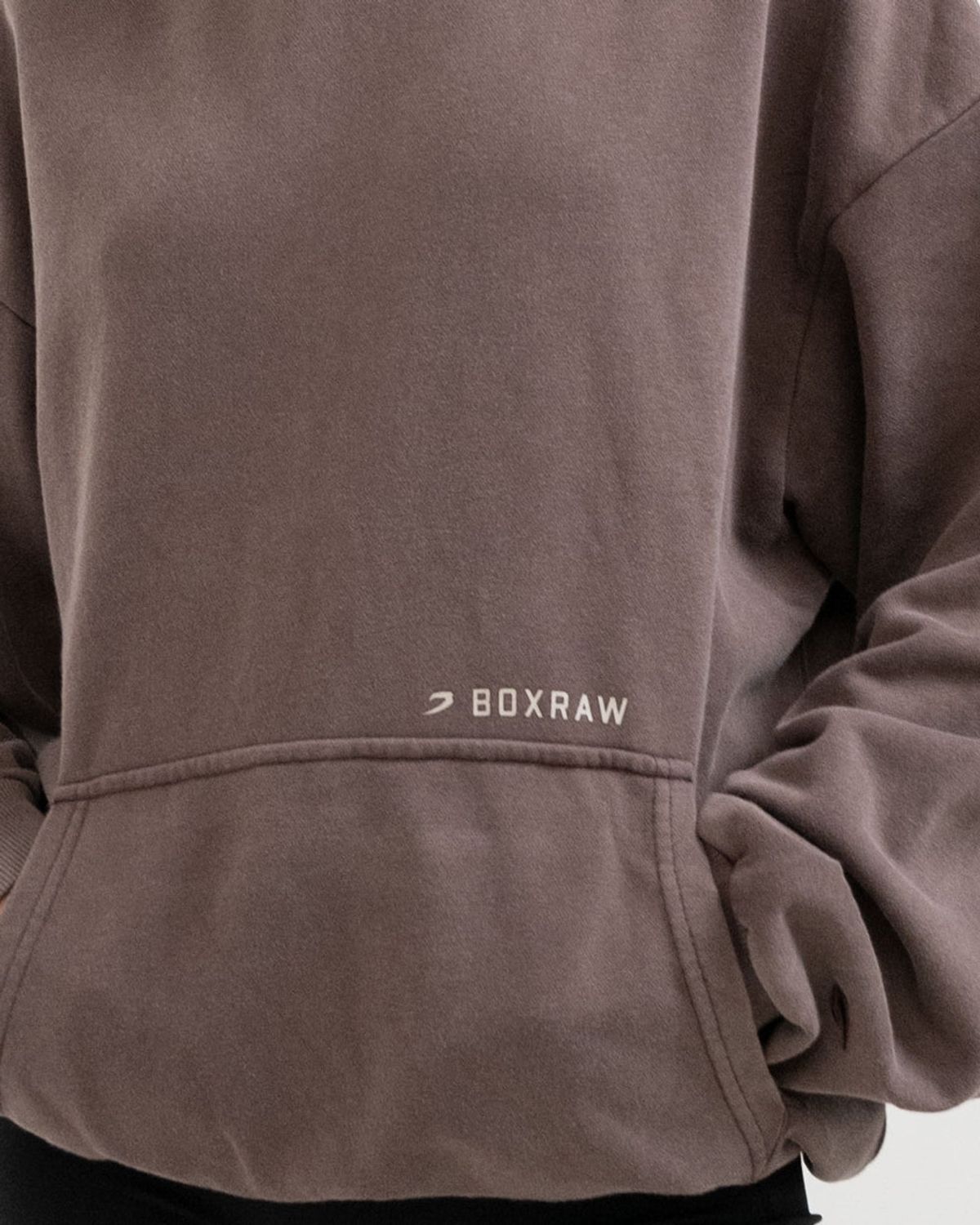 복스로(BOXRAW) 스파링 클럽 오버사이즈 후디 - 여성 W BXRW-SPCLH-W [워시드 브라운]