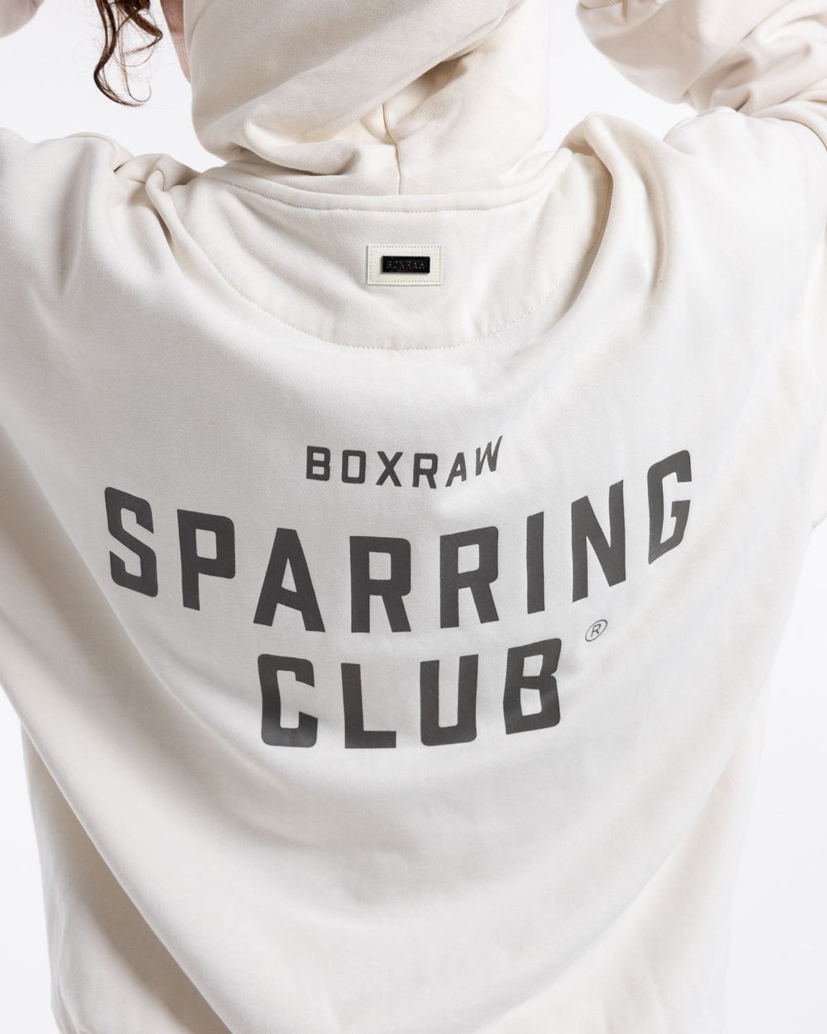 복스로(BOXRAW) 스파링 클럽 오버사이즈 후디 - 여성 W BXRW-SPCLH-W [워시드 베이지]