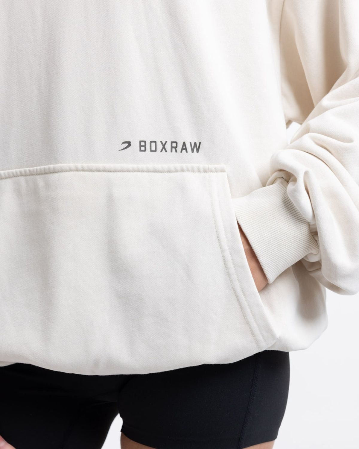 복스로(BOXRAW) 스파링 클럽 오버사이즈 후디 - 여성 W BXRW-SPCLH-W [워시드 베이지]