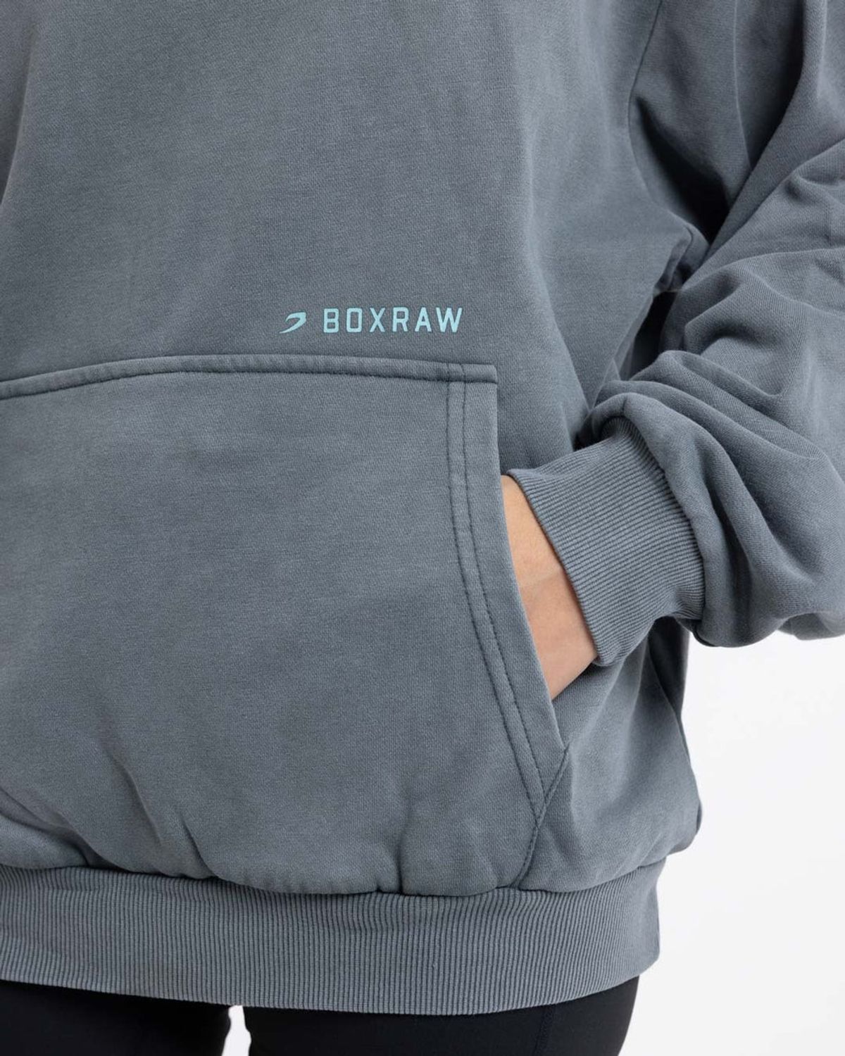 복스로(BOXRAW) 스파링 클럽 오버사이즈 후디 - 여성 W BXRW-SPCLH-W [워시드 차콜]
