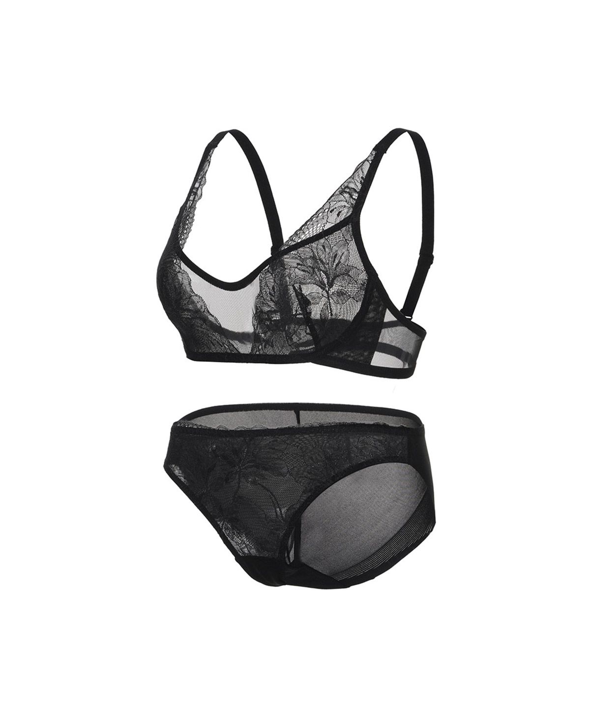 글램레이디(GLAMLADY) 글리터 레이어드 브라렛 팬티 세트