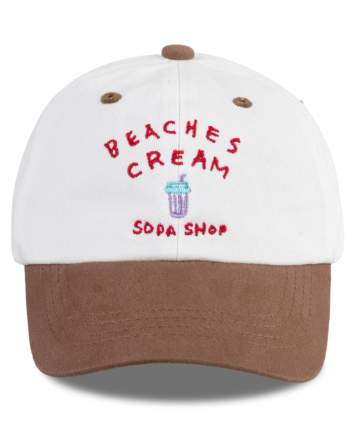 비치스앤 크림 키즈(BEACHESAND CREAM KIDS) 소다샵 투톤 볼캡-브라운(Soda shop 2tone Ball-Cap brown)