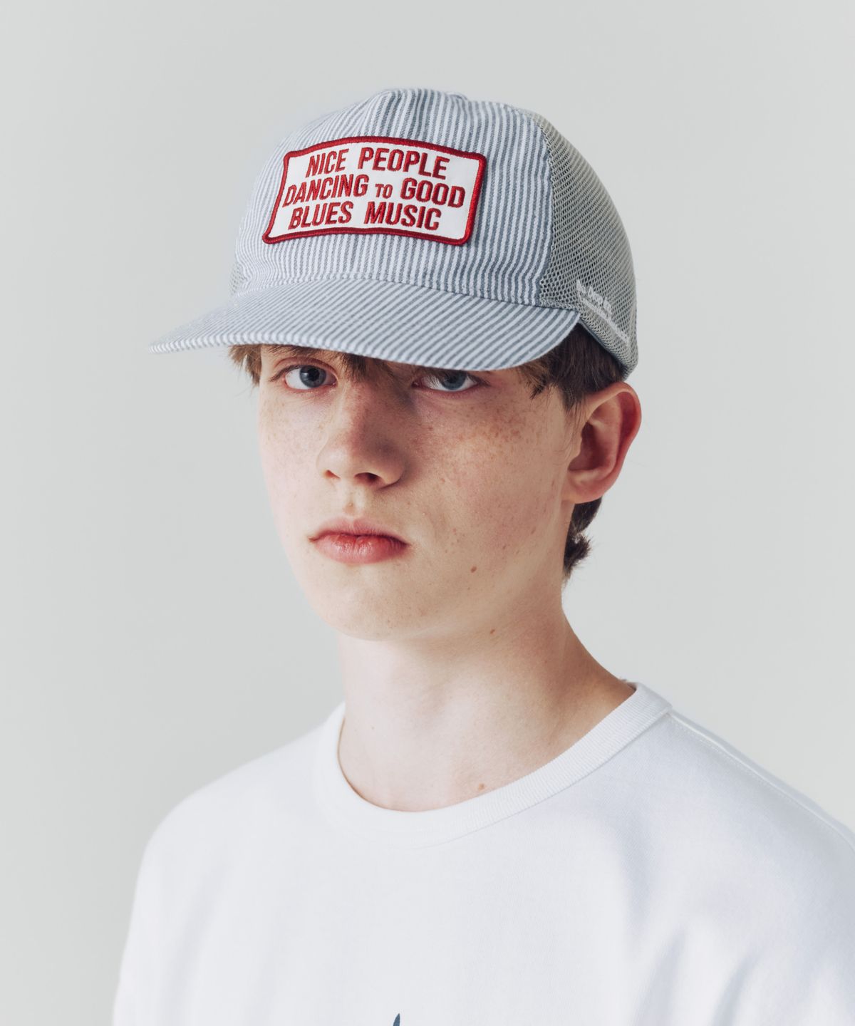 에스피오나지(ESPIONAGE) Blues Music 5Panel Mesh Cap Hickory Blue